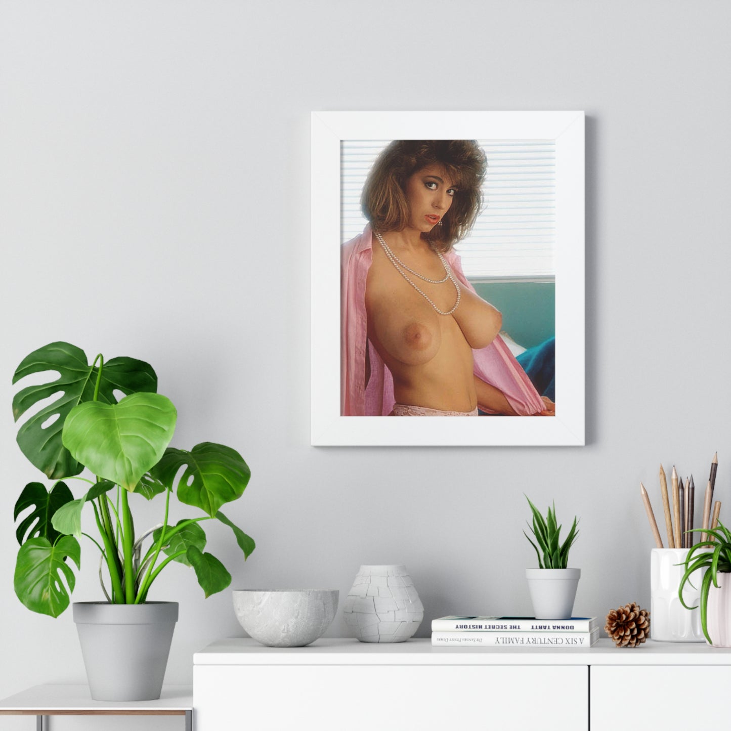 Framed Vertical Poster Porn Star Christy Canyon Nude