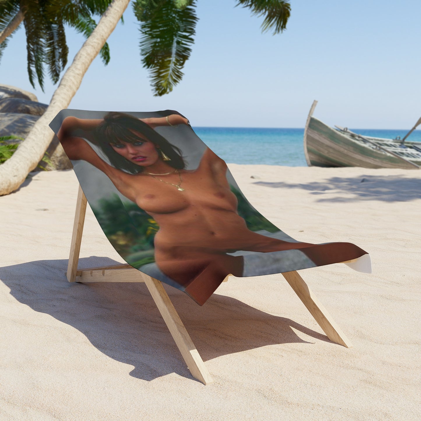 Beach Towel Retro Porn Star Anita Blond