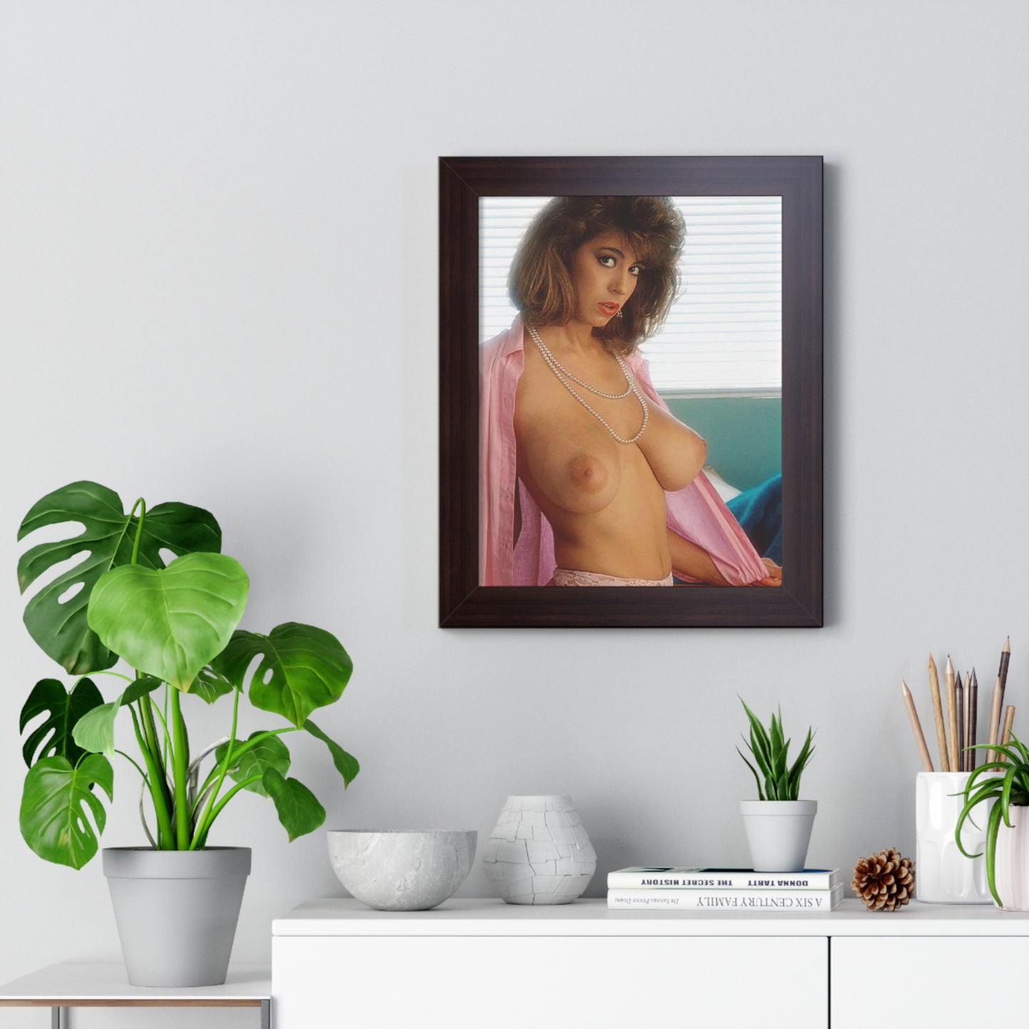 Framed Vertical Poster Porn Star Christy Canyon Nude