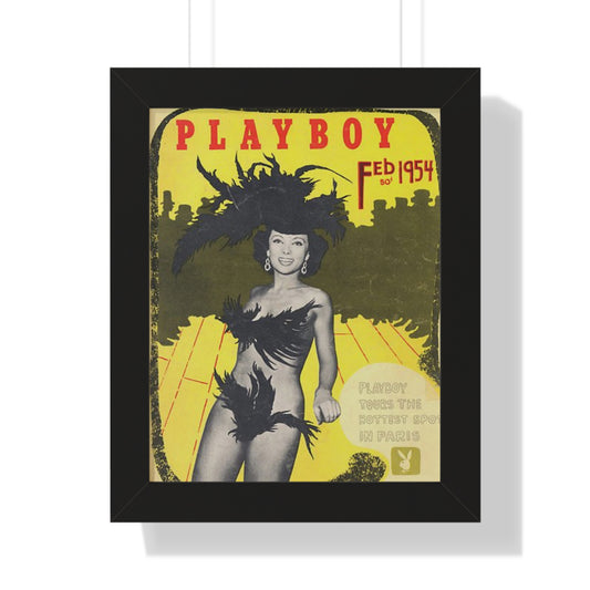 Framed Vertical Poster Playboy Cover February 1954