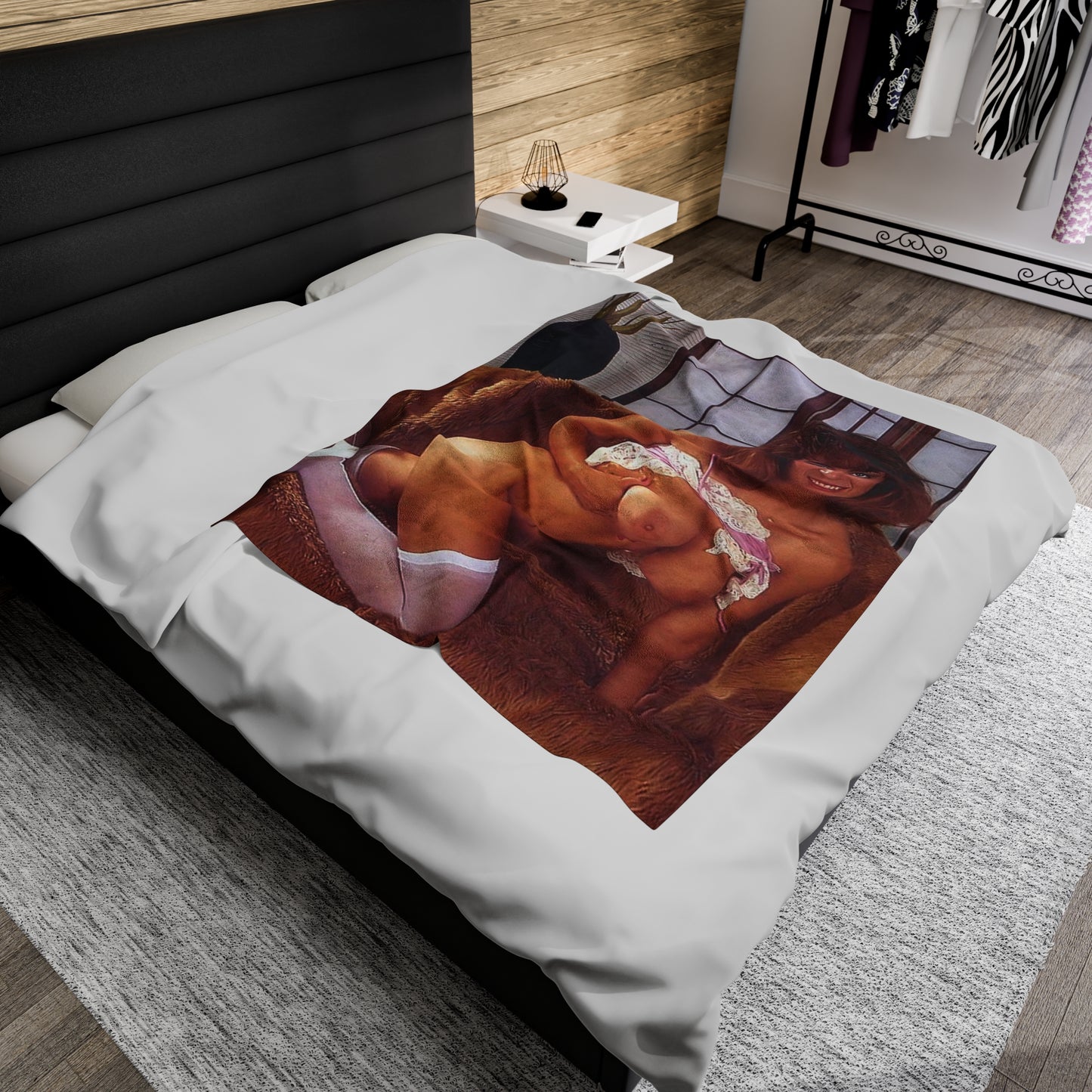 Velveteen Plush Blanket Retro Adult Star Christy Canyon Nude