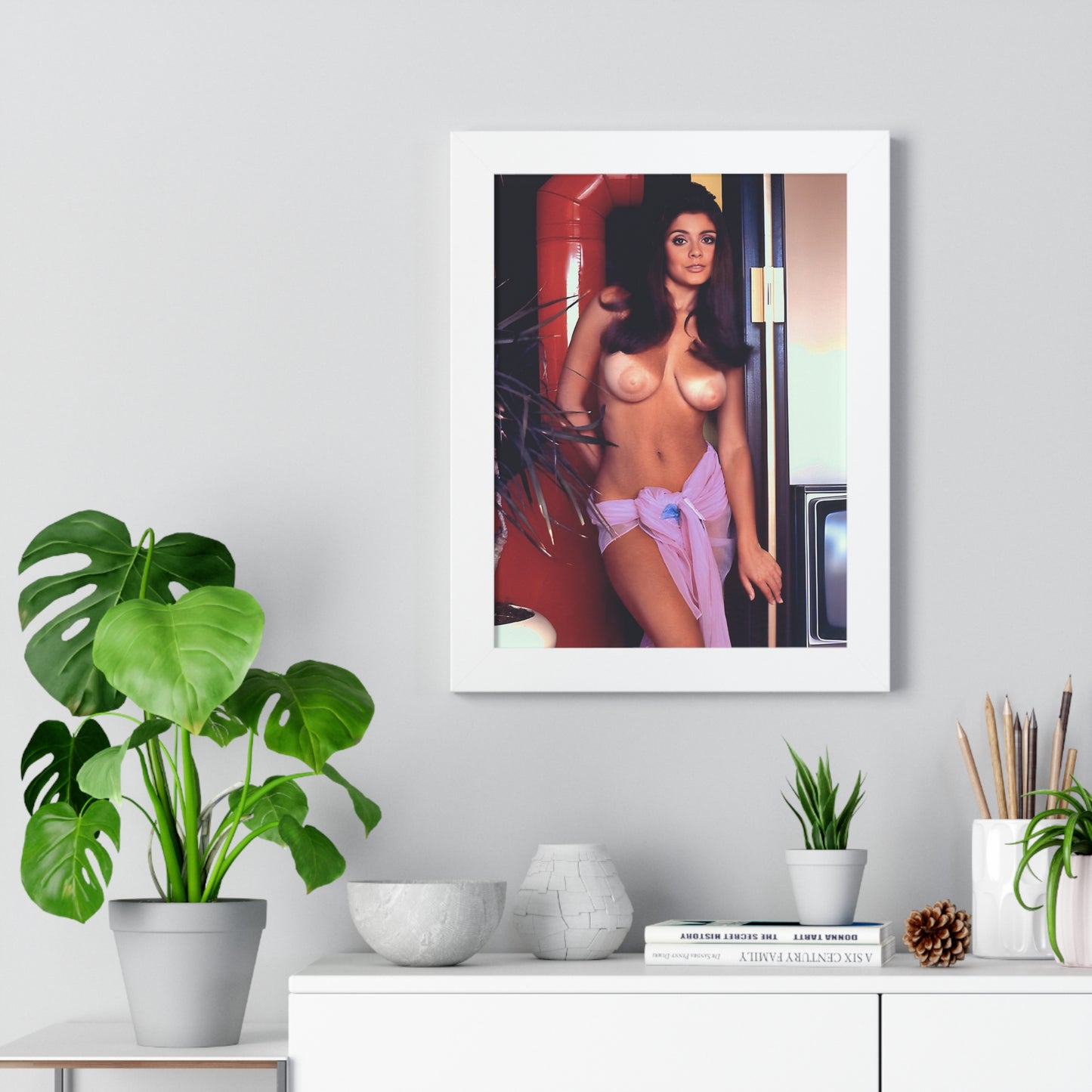 Framed Vertical Poster Playboy Playmate Cynthia Myers nude