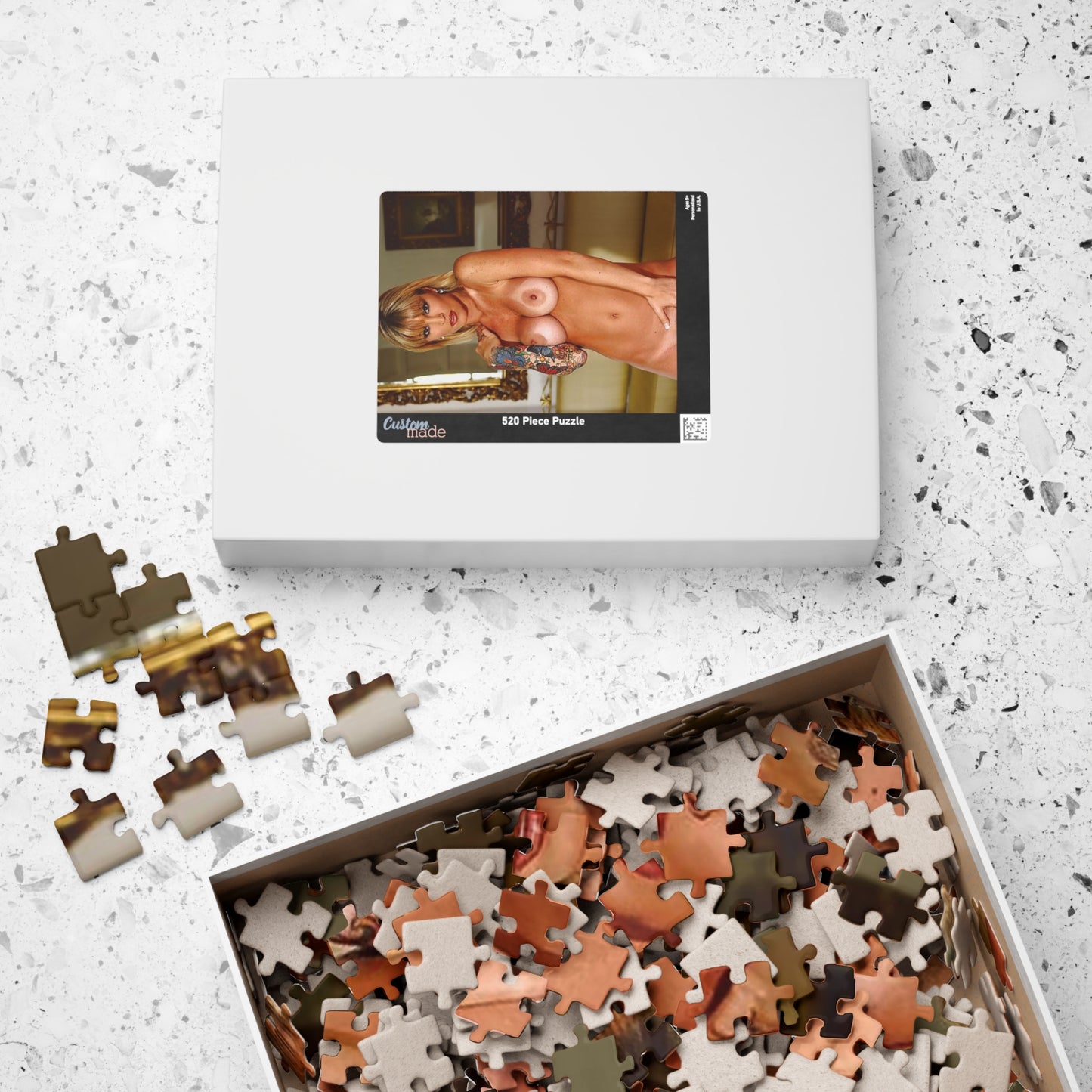 Puzzle (110, 252, 520, 1014-piece) Retro Adult Star Janine Lindenmulder Nude