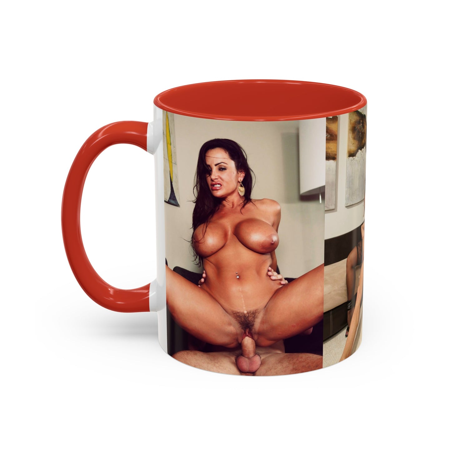 Accent Coffee Mug (11, 15oz) Hardcore Porno Porn Star Scene Lisa Ann Fucking