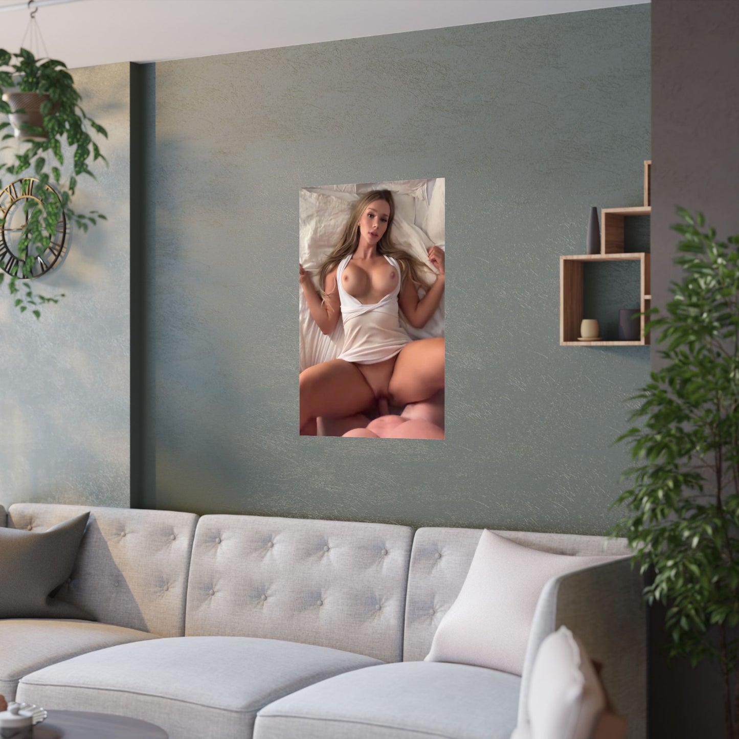 Satin Posters (210gsm) Gorgeous Teen Blonde Fucked POV