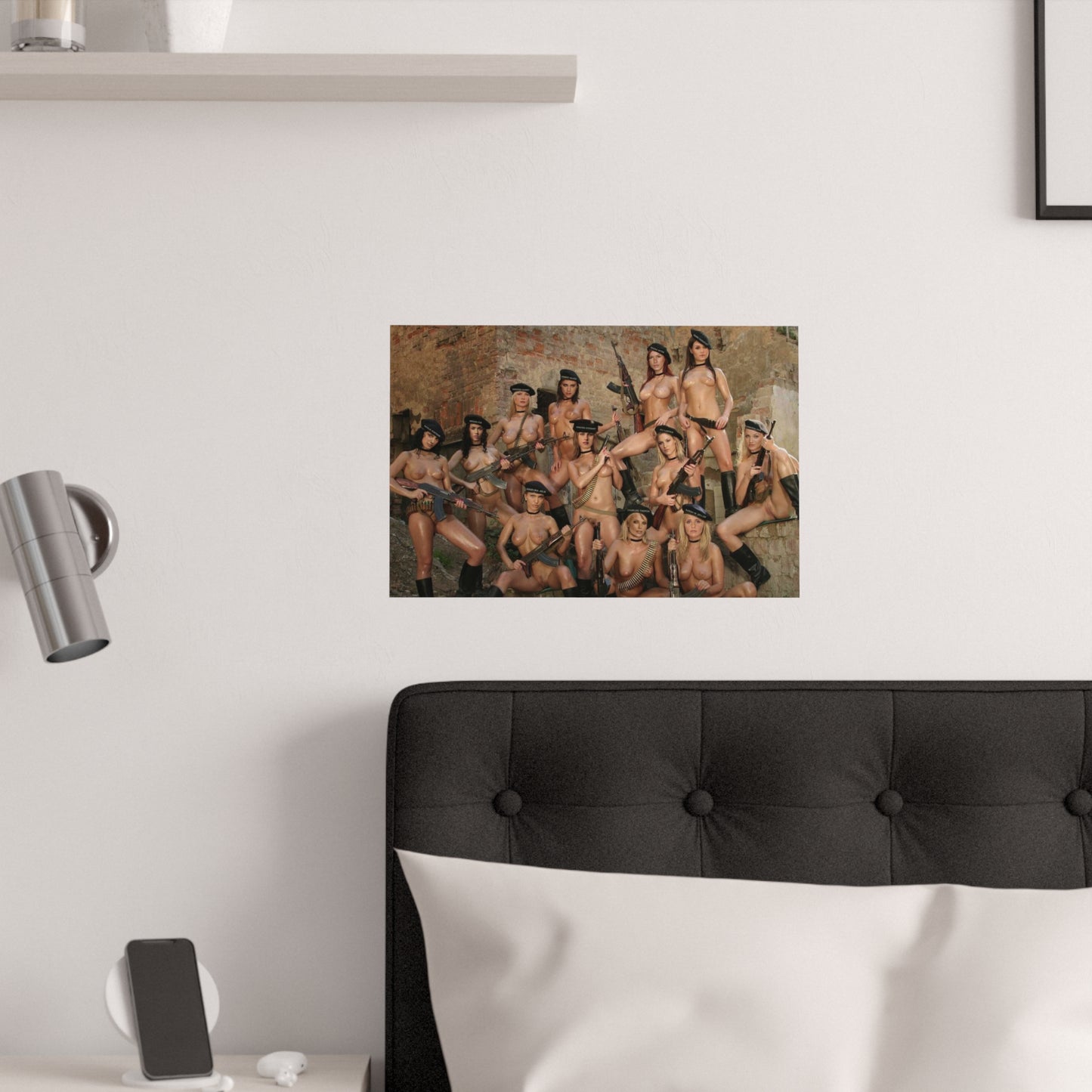 Satin Posters (210gsm) Hot Nude Chicks with Guns