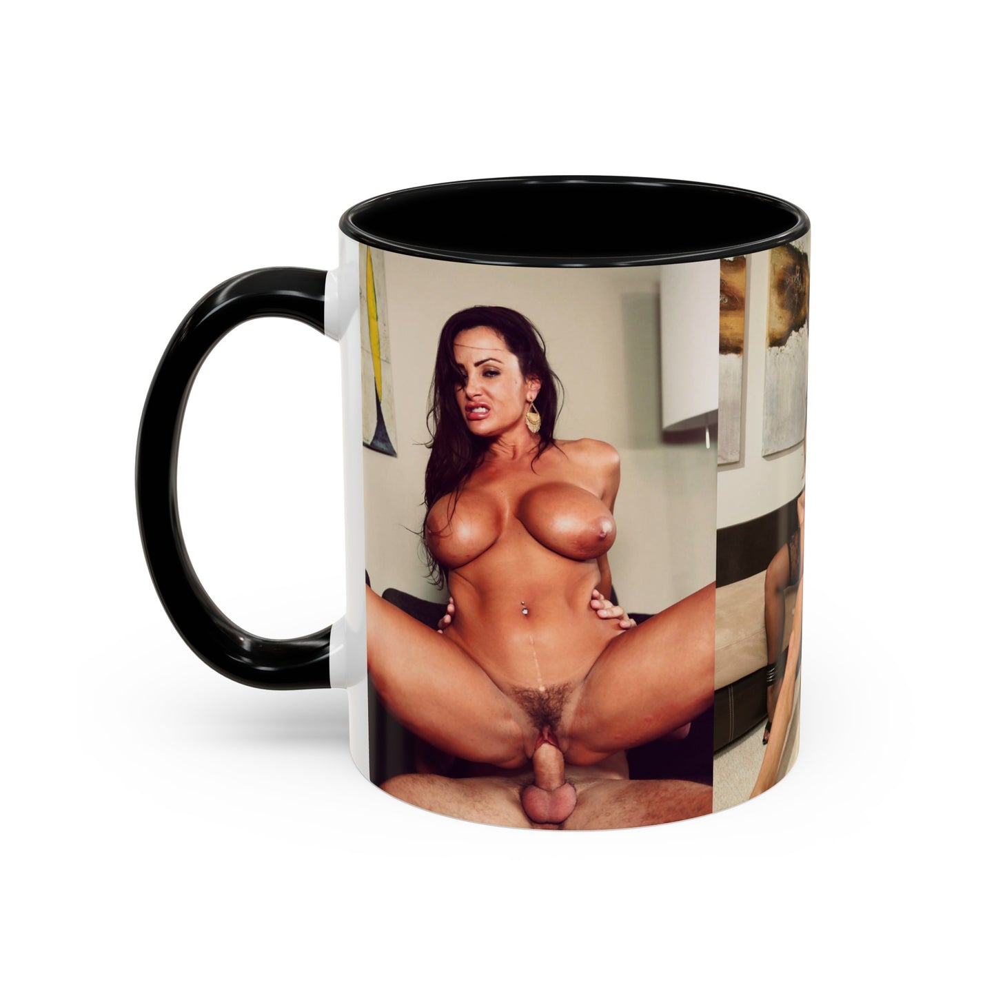 Accent Coffee Mug (11, 15oz) Hardcore Porno Porn Star Scene Lisa Ann Fucking