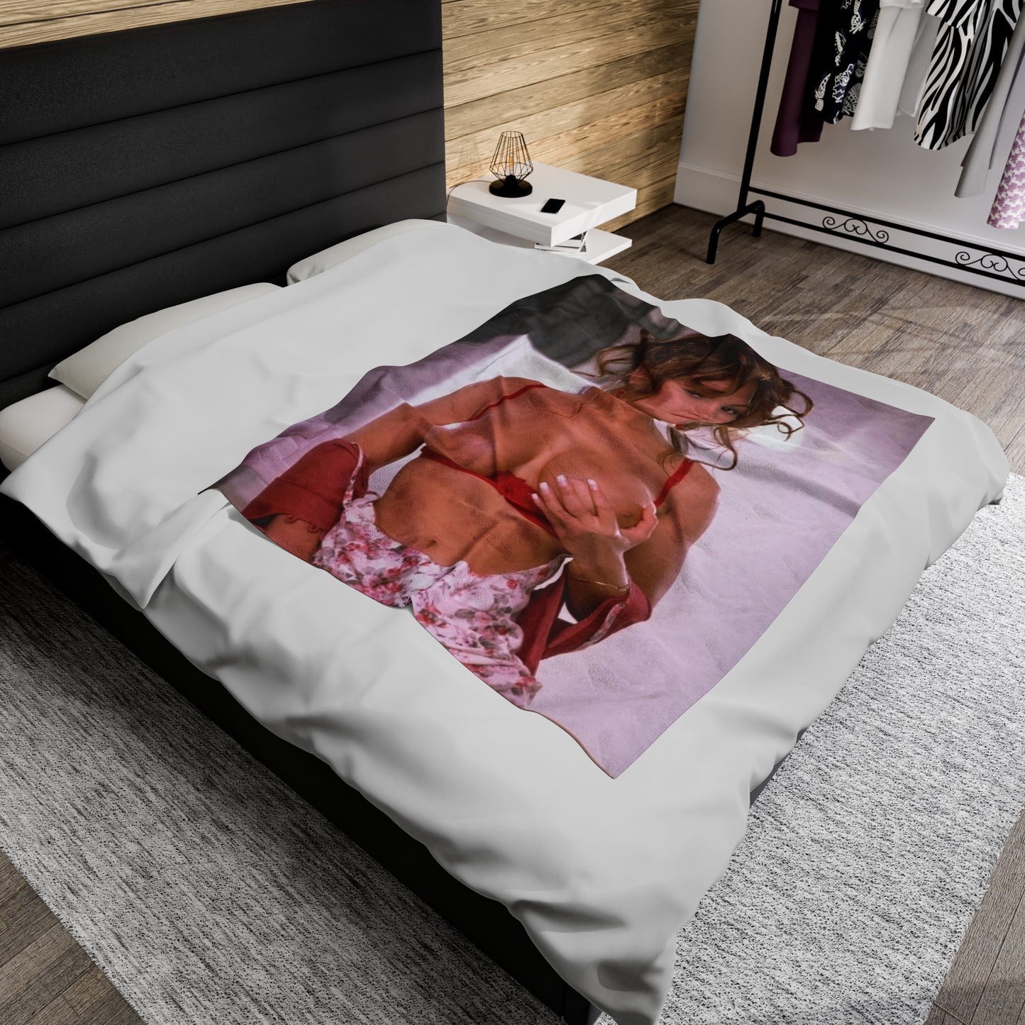 Velveteen Plush Blanket Lisa Ann Nude