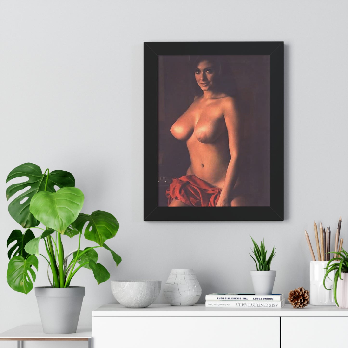 Framed Vertical Poster Playboy Playmate Cynthia Myers Nude