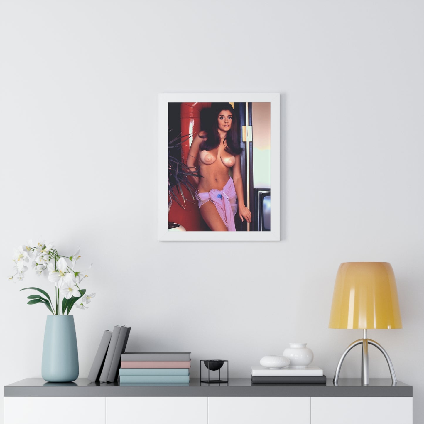 Framed Vertical Poster Playboy Playmate Cynthia Myers nude