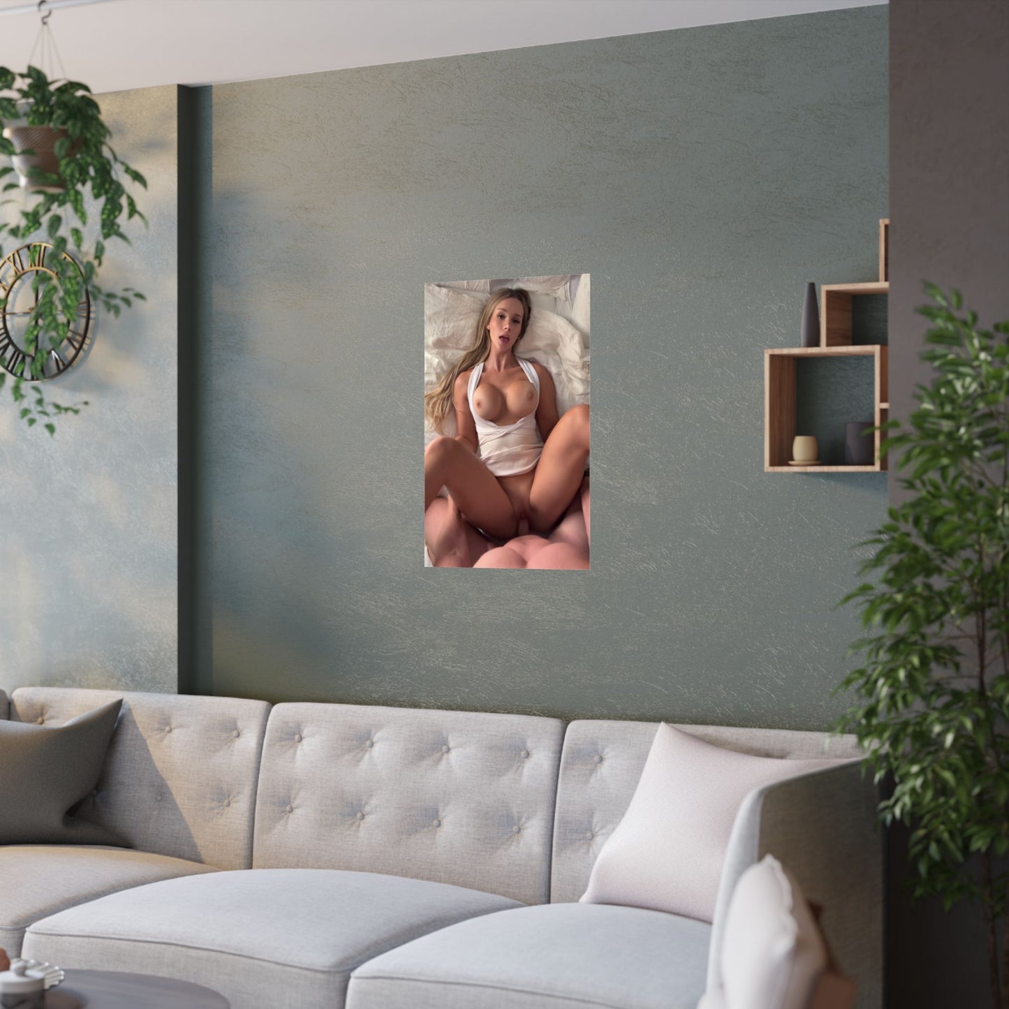 Satin Posters (210gsm) Stunning Blonde Teen POV