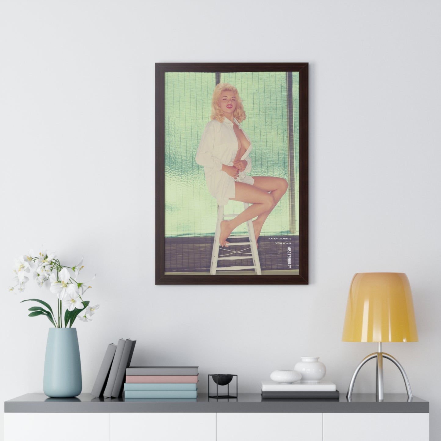 Framed Vertical Poster Playboy Playmate February 1955 Jayne Mansfield