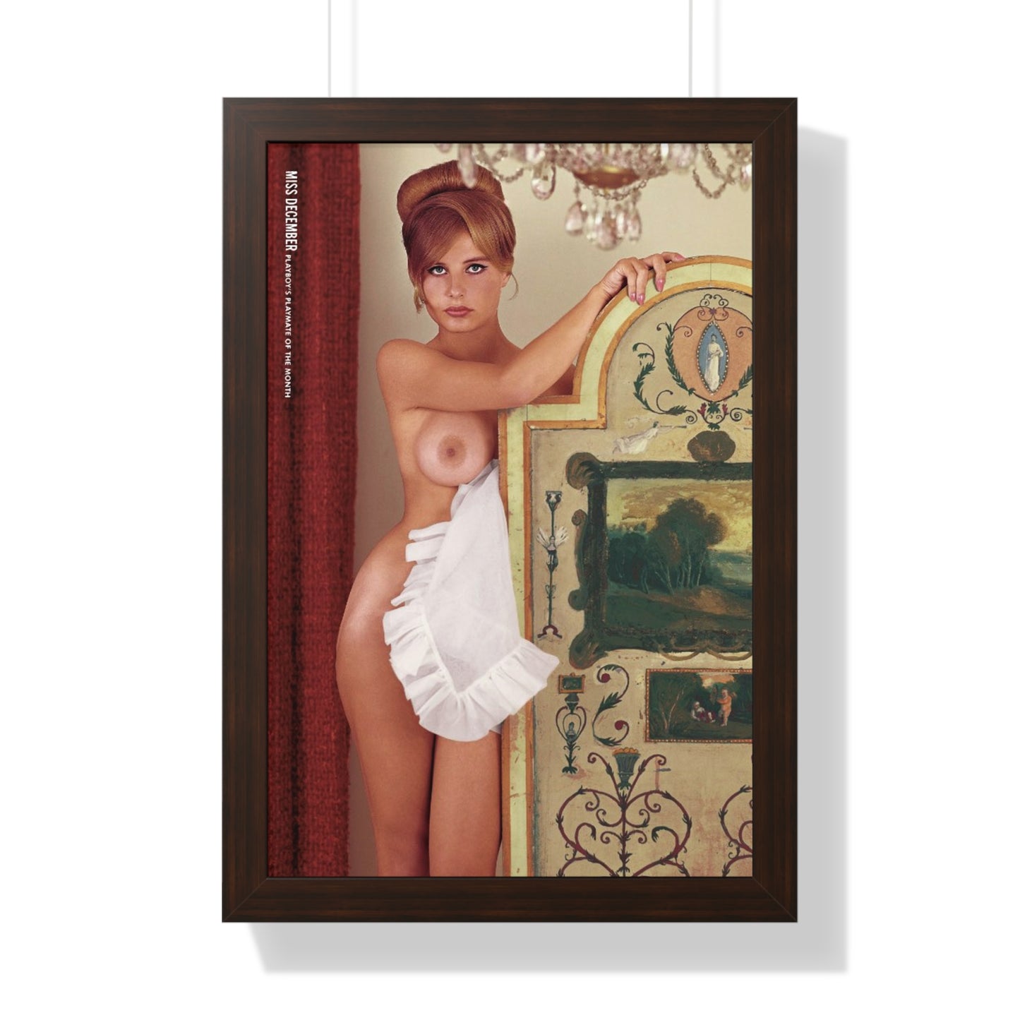 Framed Vertical Poster Playboy Playmate December 1963 Donna Michelle