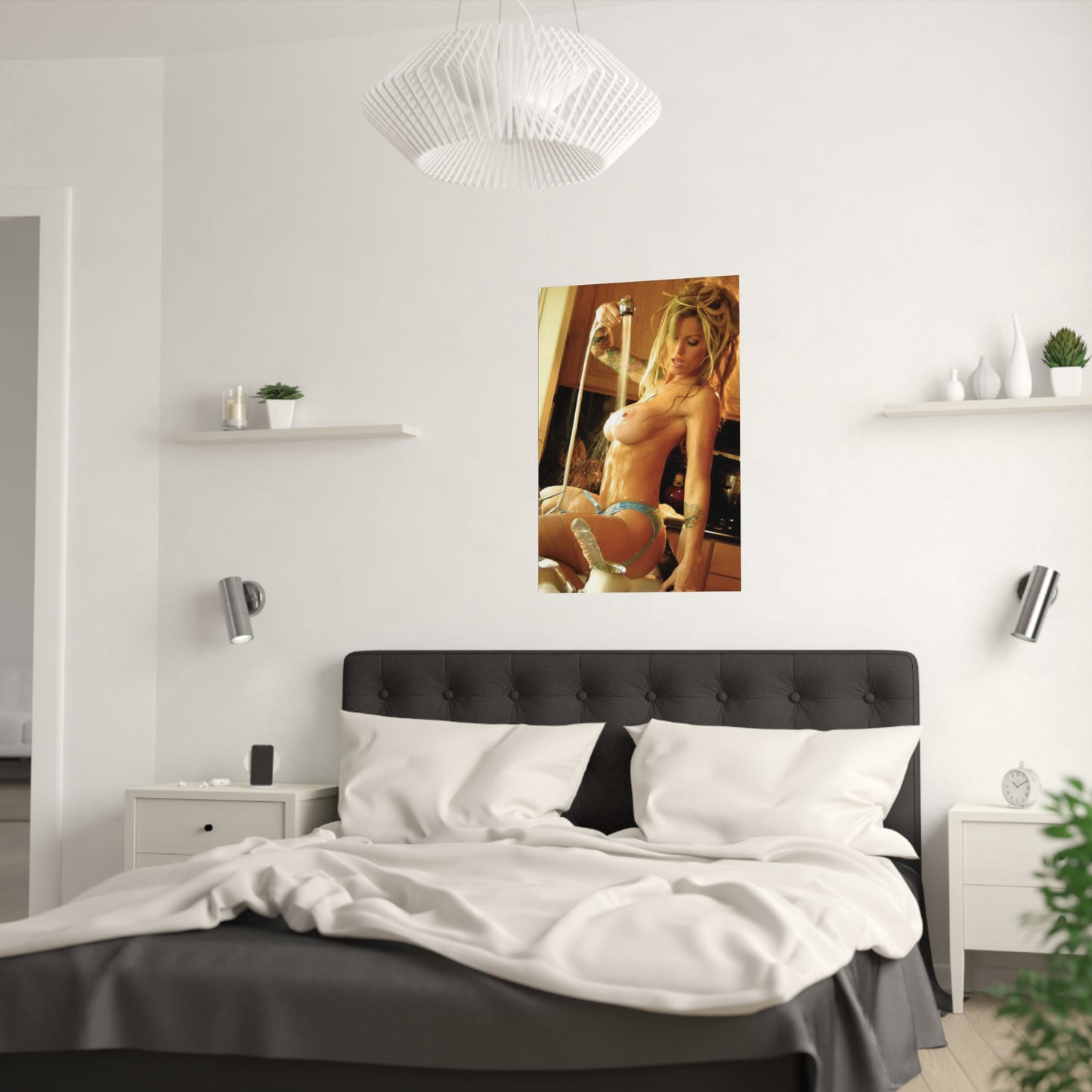 Satin Posters (210gsm) Retro Adult Star Janine Lindenmulder Nude