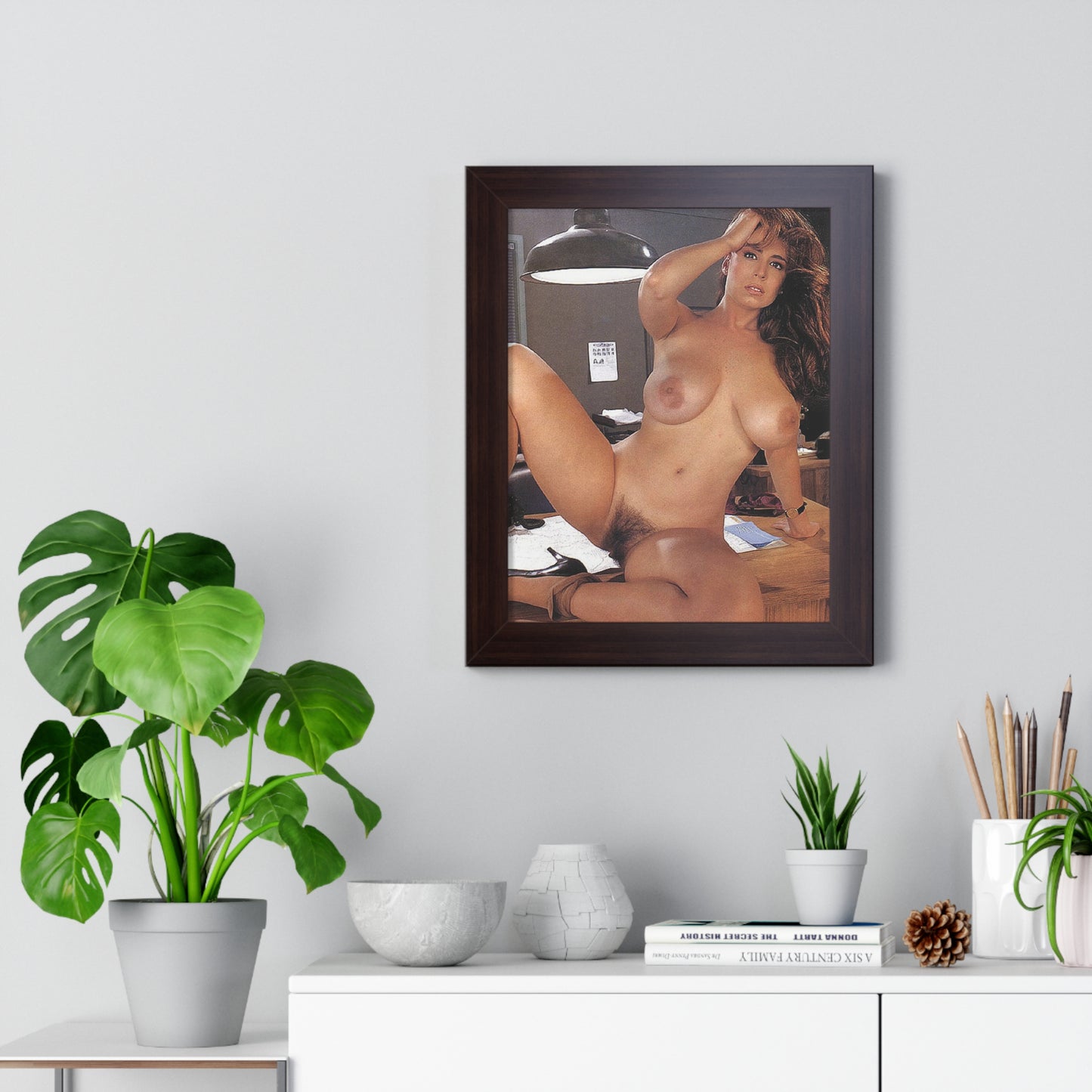 Framed Vertical Poster Porn Star Christy Canyon Nude