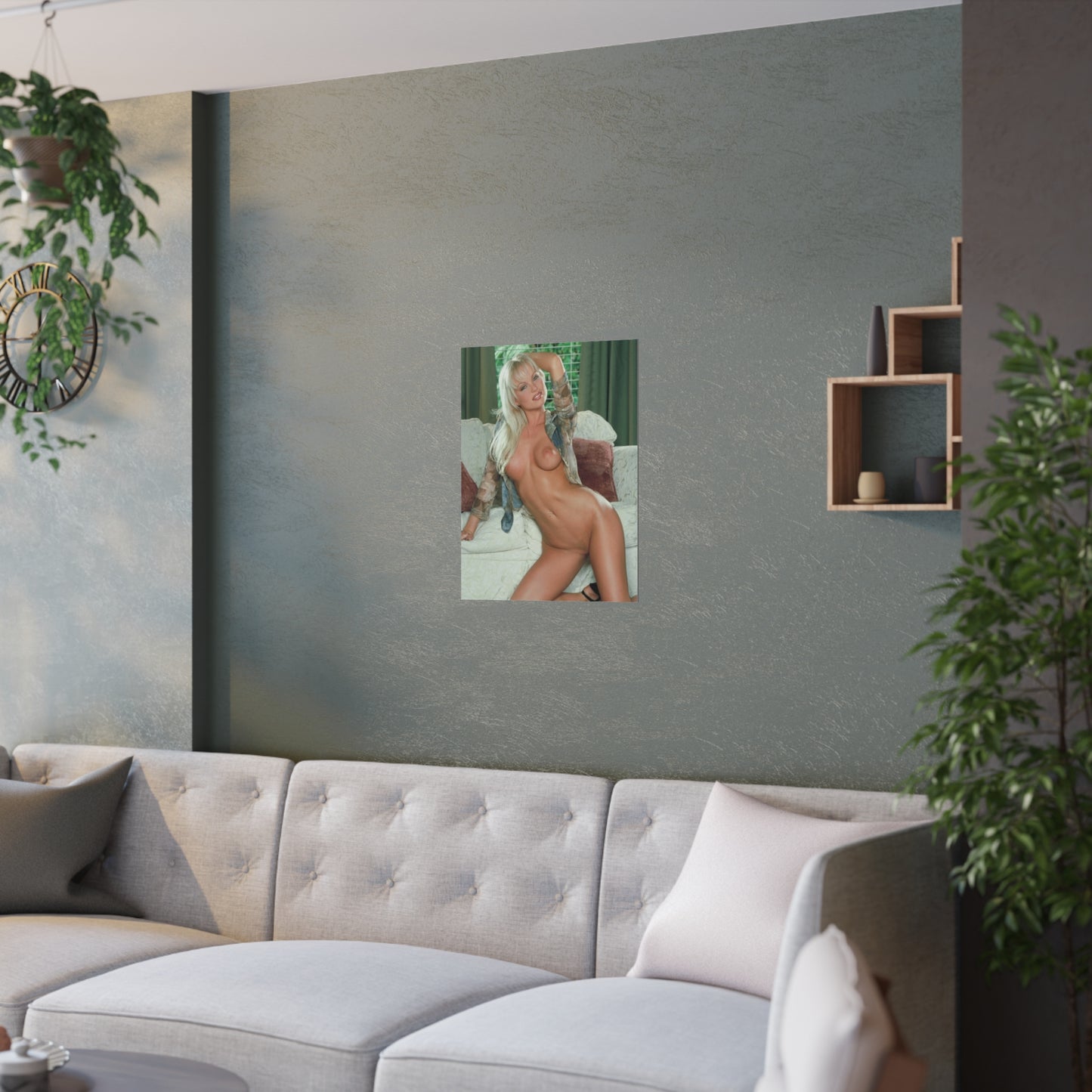 Satin Posters (210gsm) Retro Adult Star Sylvia Saint Nude