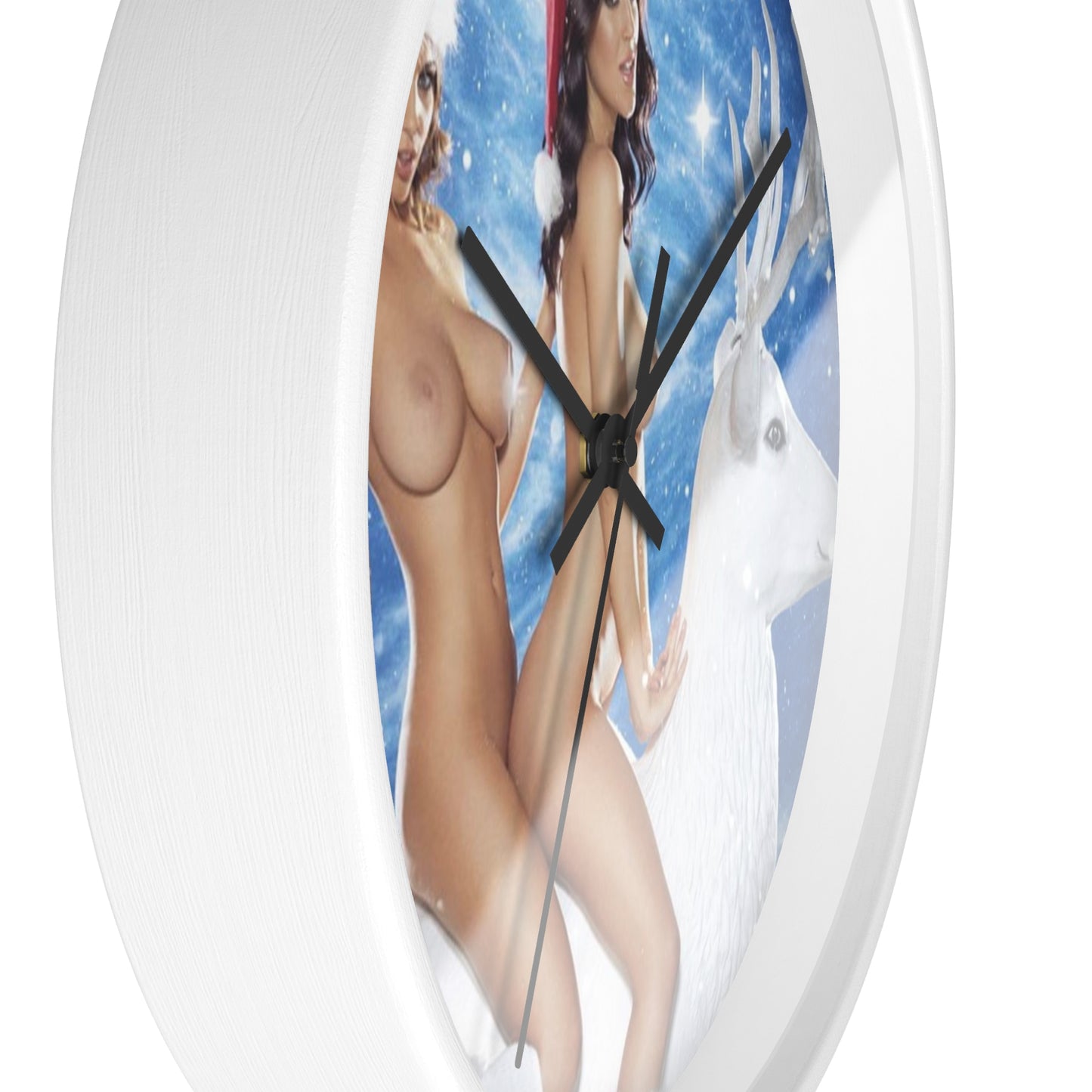 Wall Clock Sexy Nude Christmas Girls