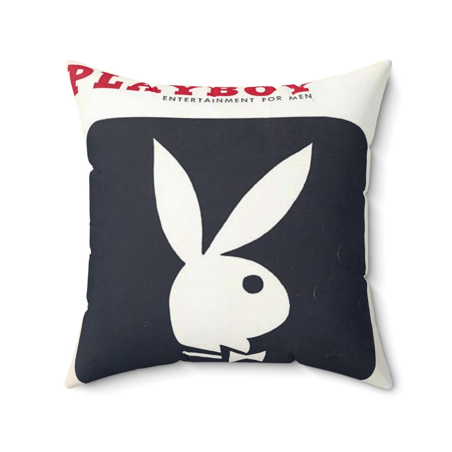Spun Polyester Square Pillow Playboy Cover April 1956