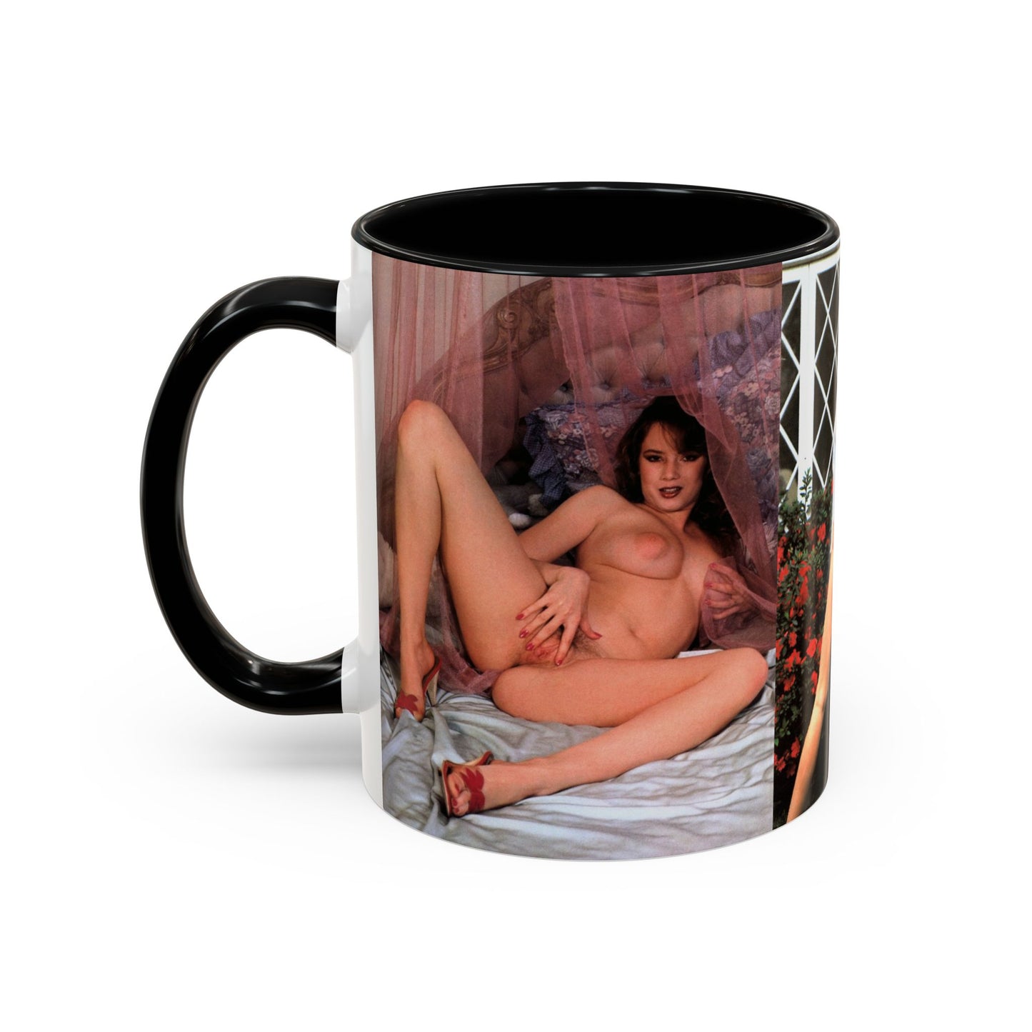 Accent Coffee Mug (11, 15oz) Retro Pornstar Traci Lords Nude