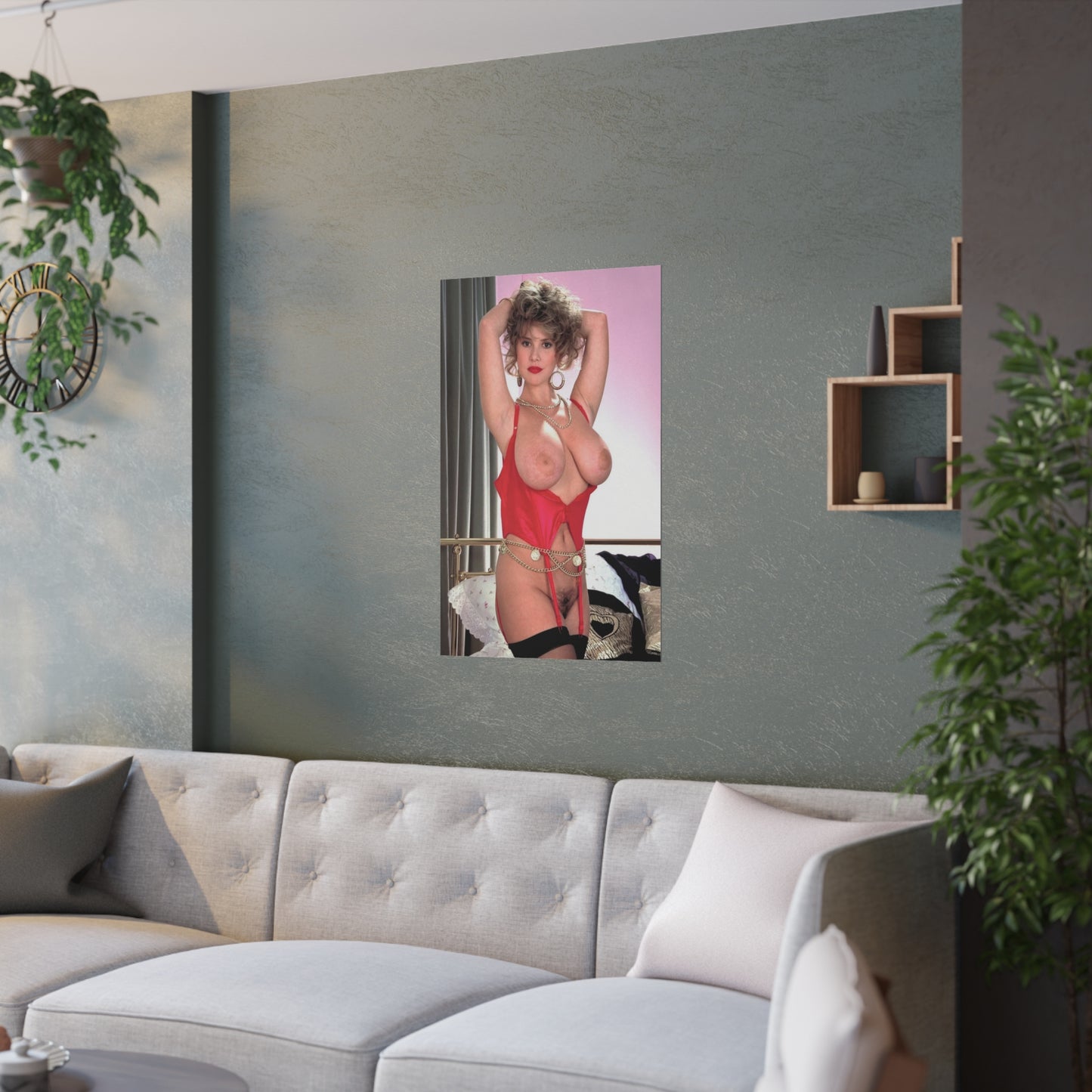 Satin Posters (210gsm) Retro Adult Star Tracy West Nude