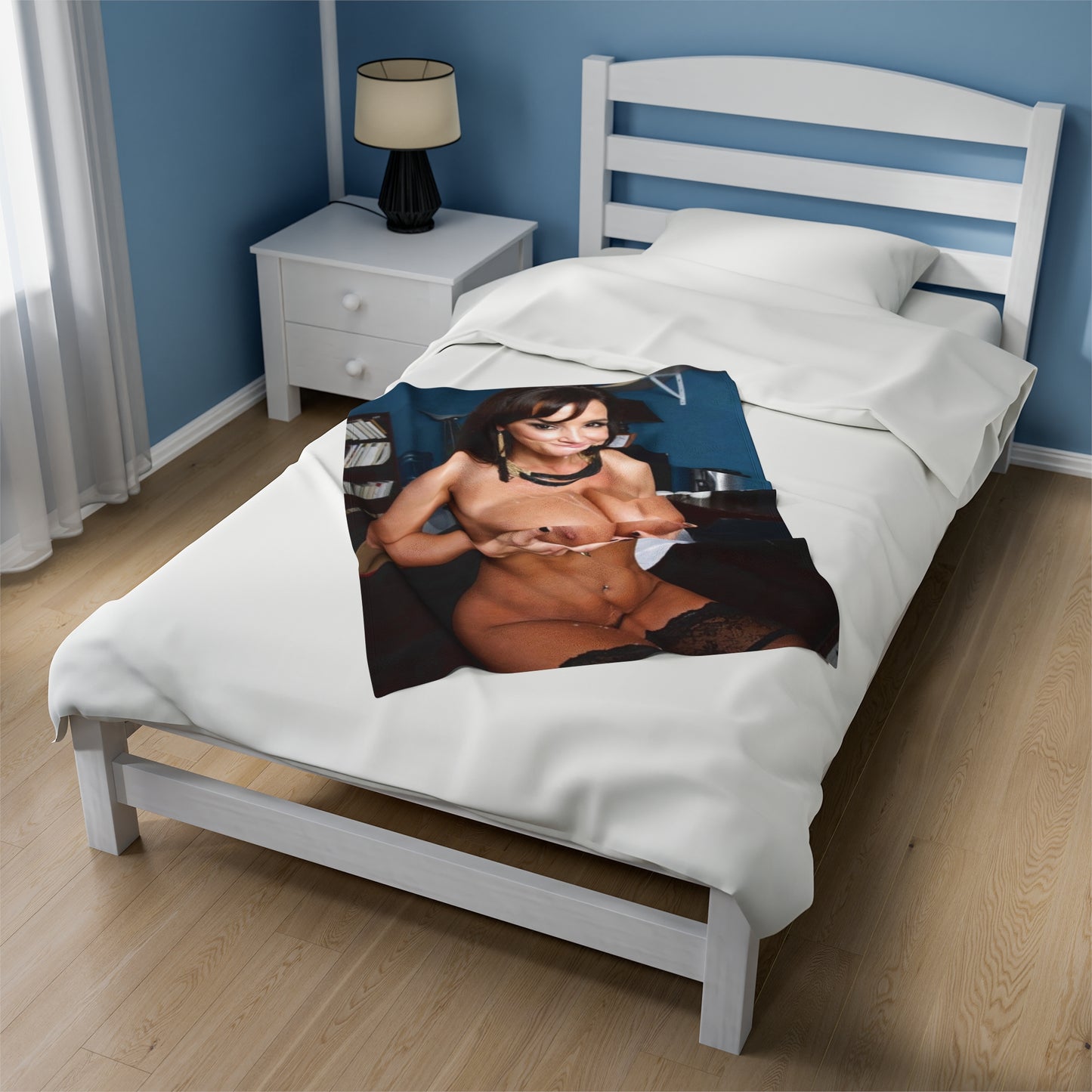 Velveteen Plush Blanket Lisa Ann Nude