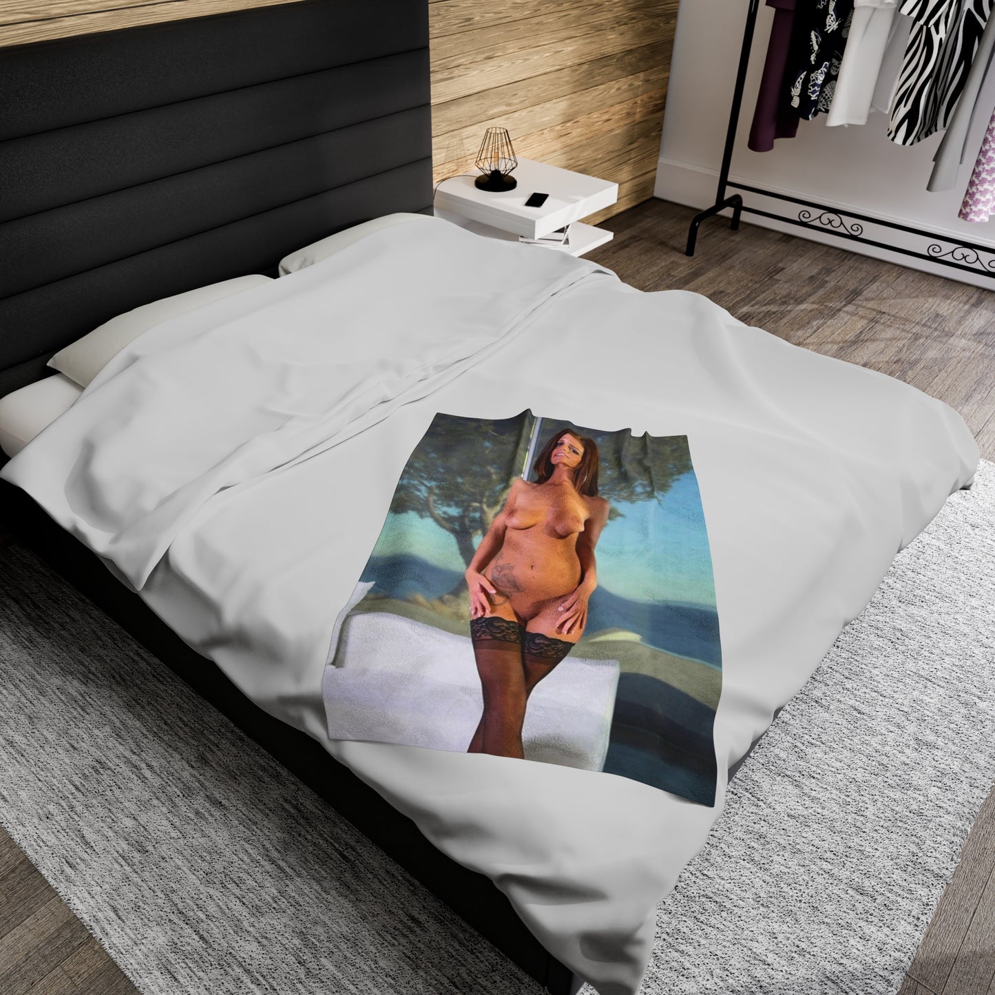 Velveteen Plush Blanket Whitney Westgate Nude