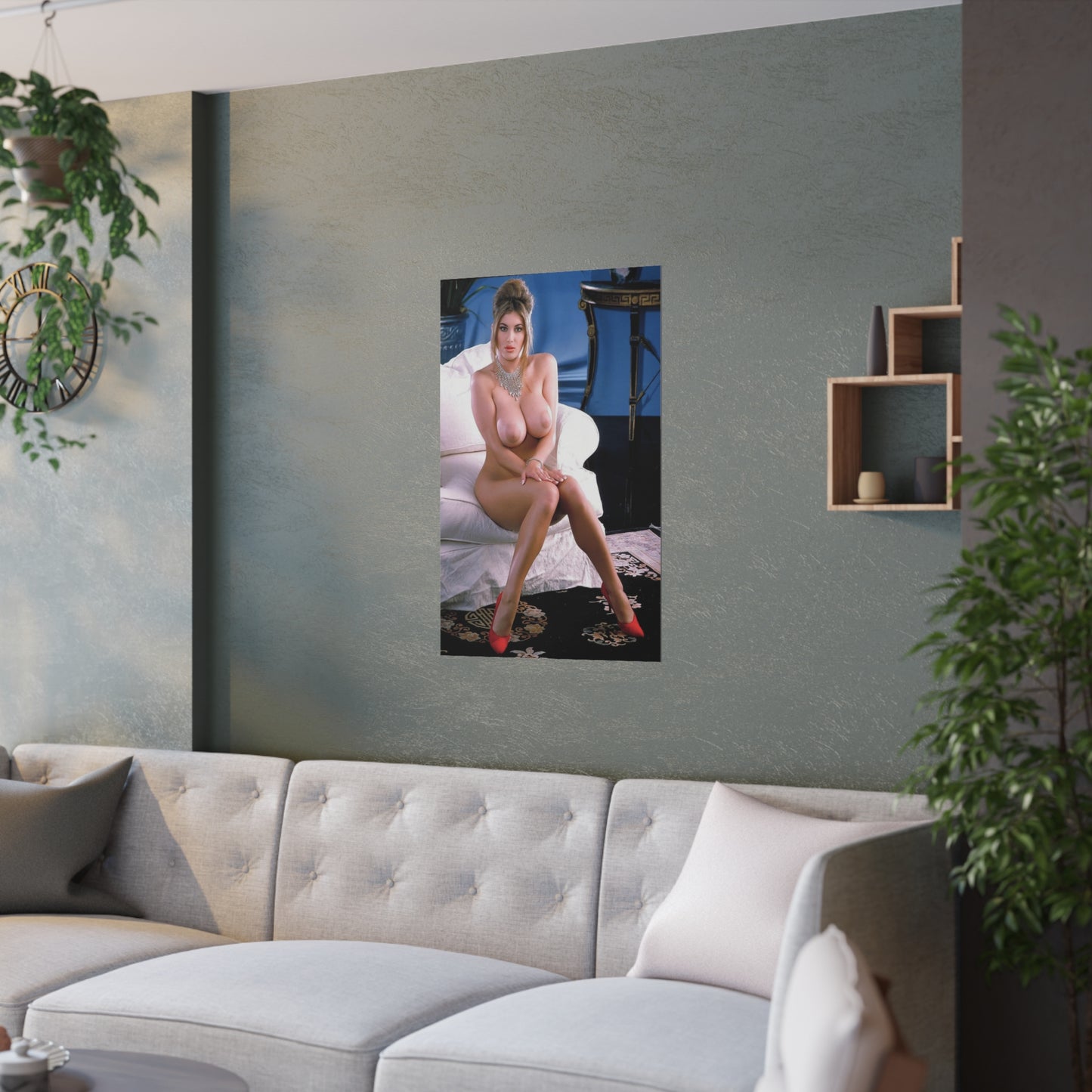 Satin Posters (210gsm) Retro Pornstar Celeste Nude