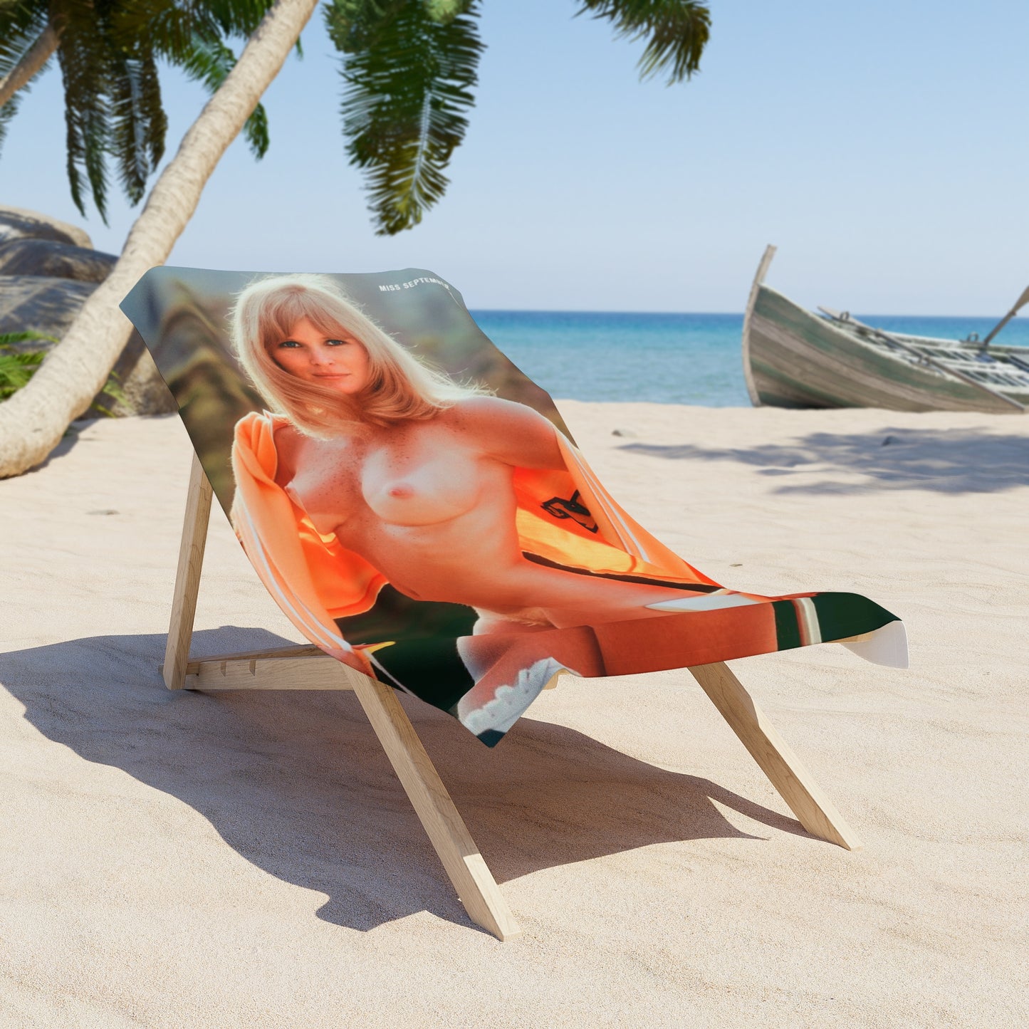 Beach Towel Playboy Playmate September 1973 Geri Glass