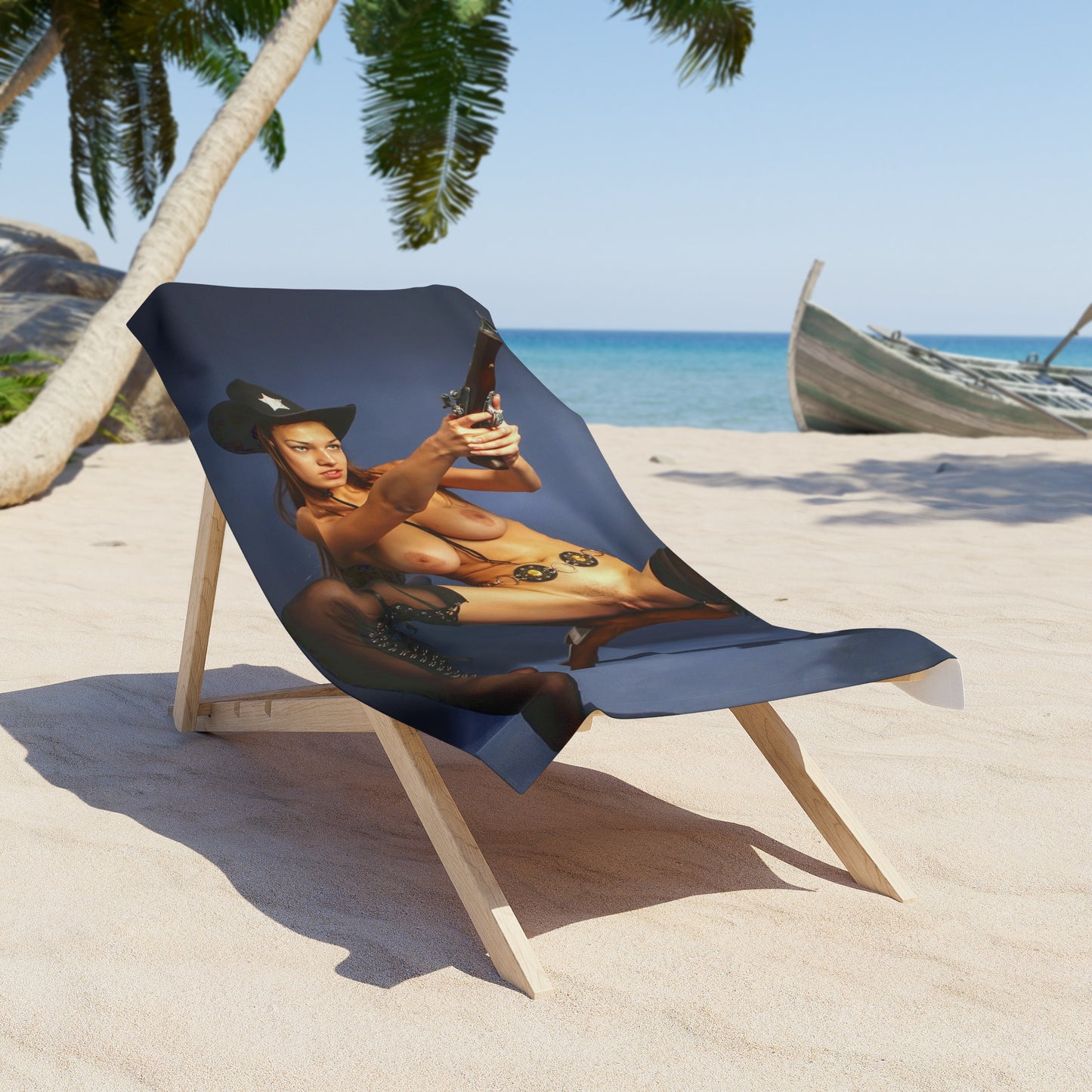 Beach Towel Naked Chicks With Guns