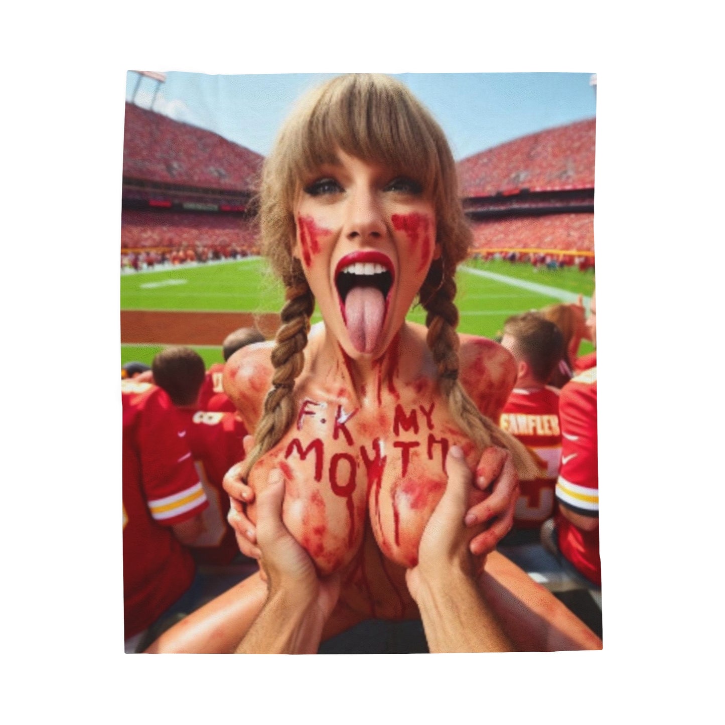 Velveteen Plush Blanket Taylor Swift AI Nudes