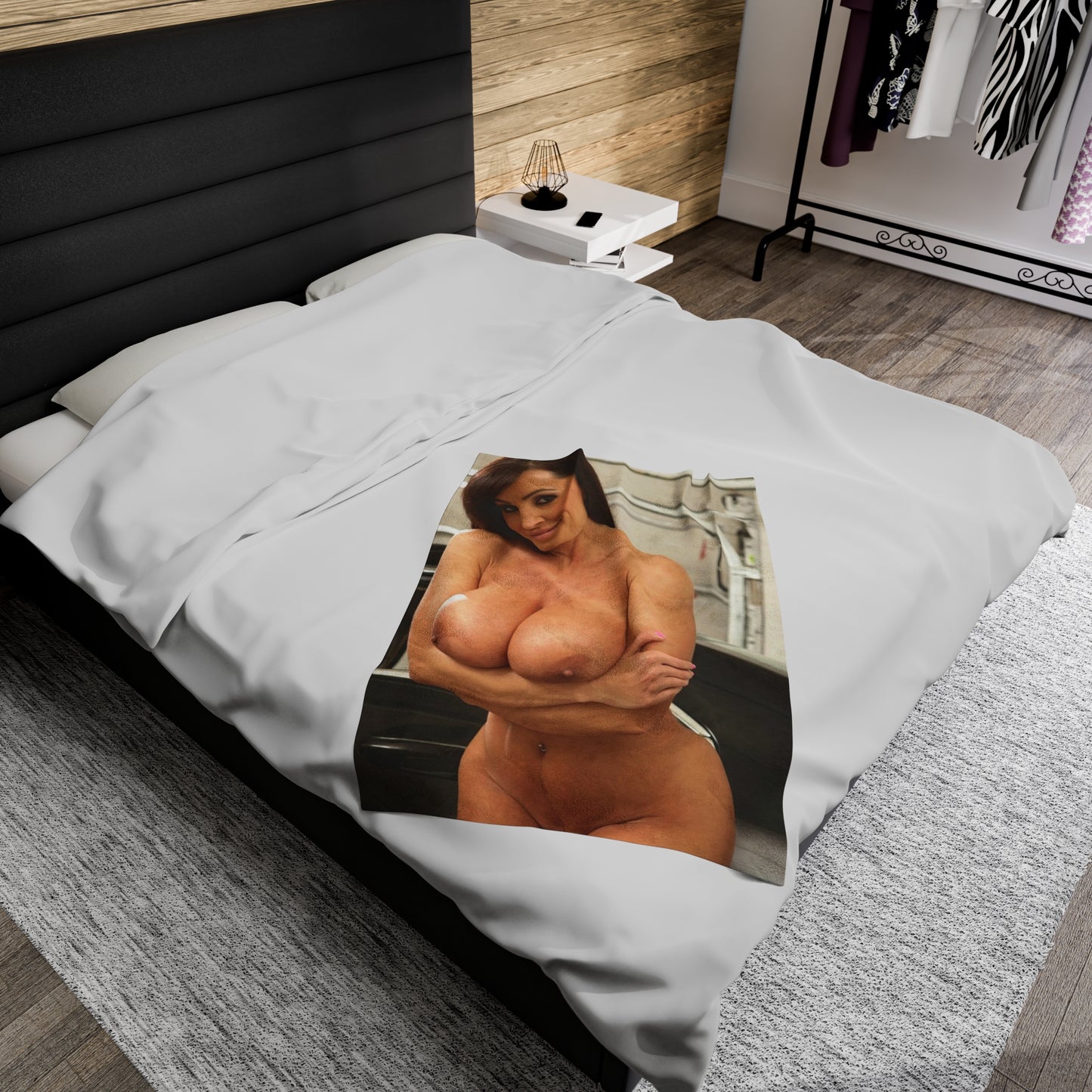 Velveteen Plush Blanket Lisa Ann Nude