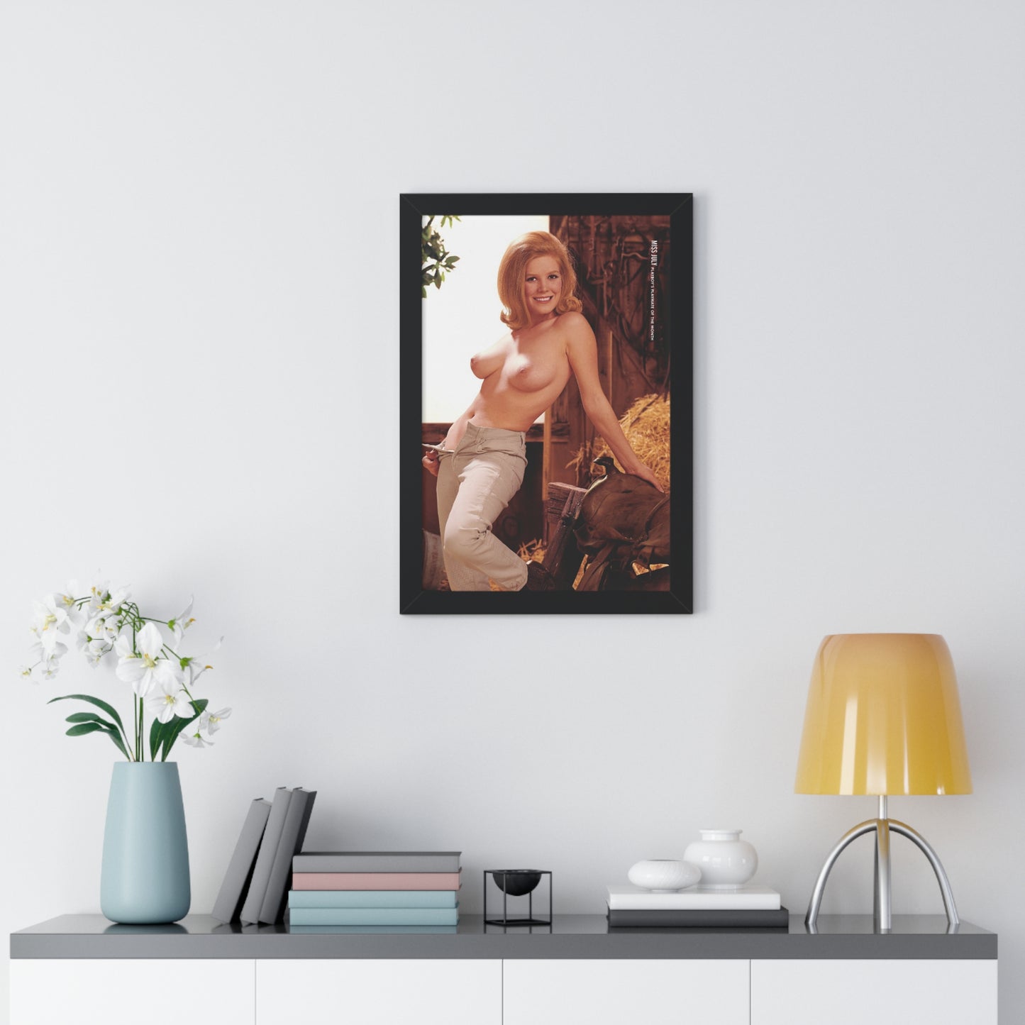 Framed Vertical Poster Playboy Playmate July 1964 Melba Ogle