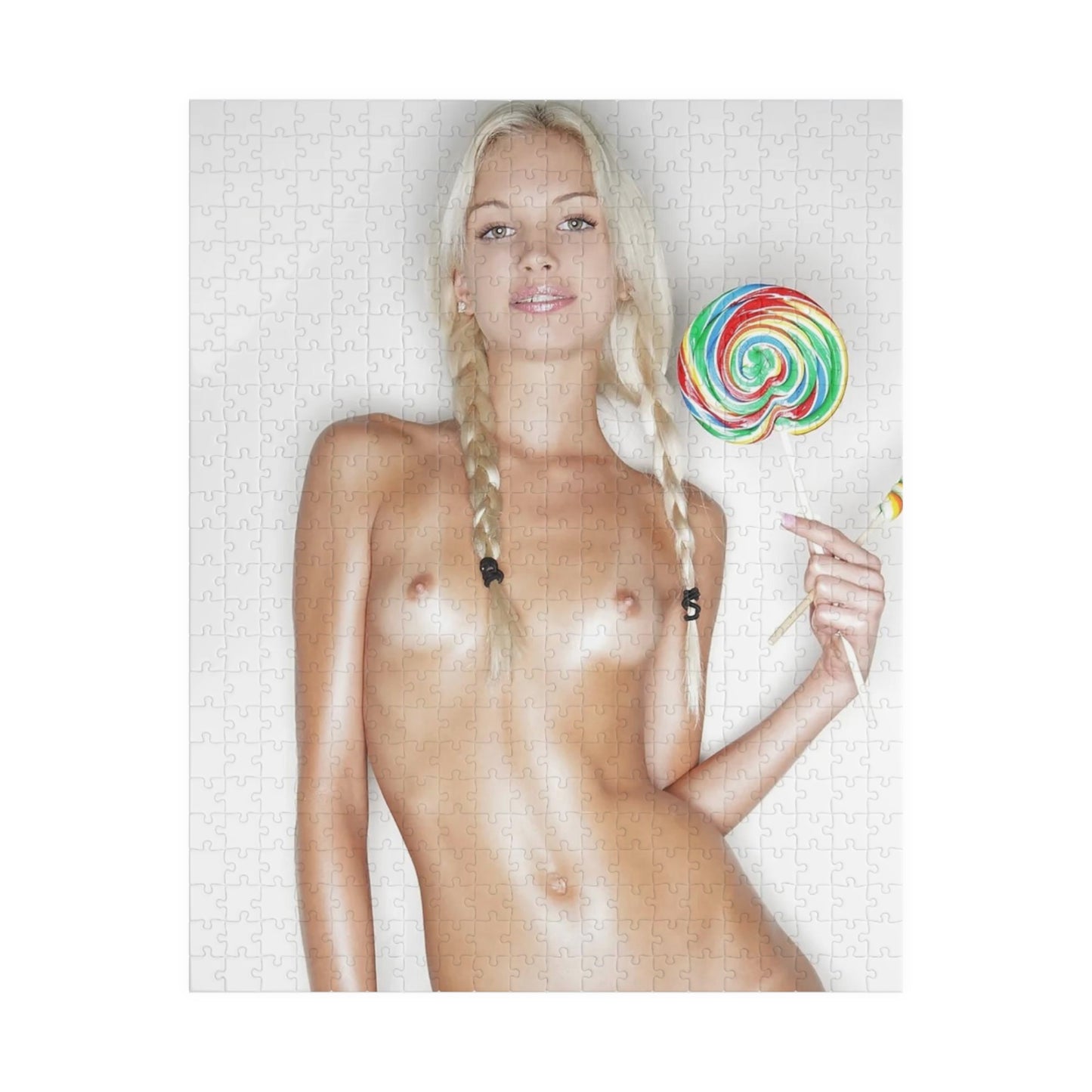 Puzzle (110, 252, 500, 1014-piece) Tight Nude Sexy Pigtails