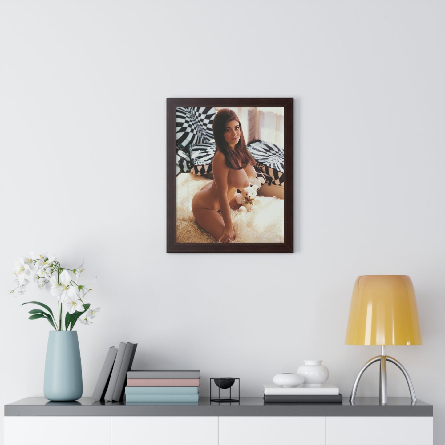 Framed Vertical Poster Playboy Playmate Cynthia Myers Nude