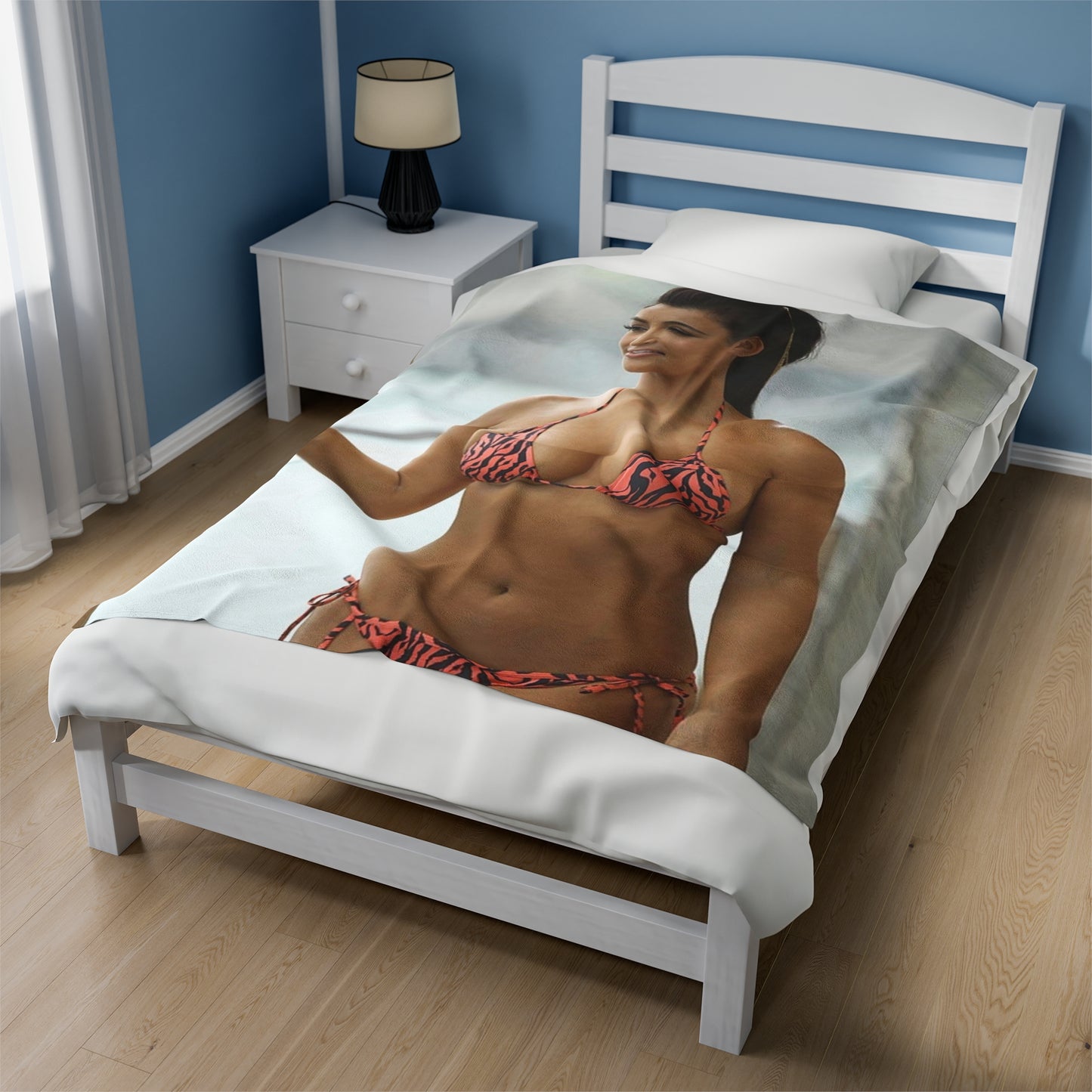 Velveteen Plush Blanket Kim Kardashian Bikini