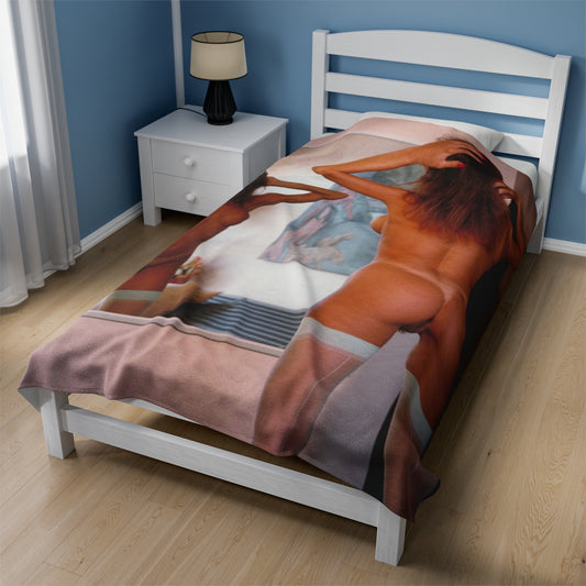 Velveteen Plush Blanket Pornstar Racquel Darrian Nude