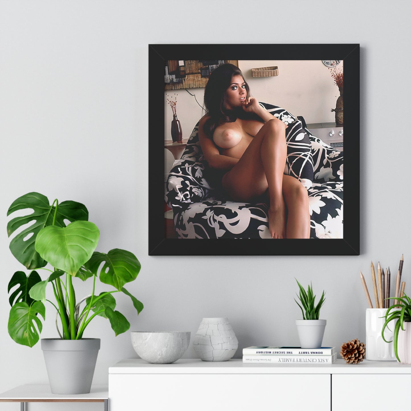 Framed Vertical Poster Playboy Playmate Cynthia Myers nude