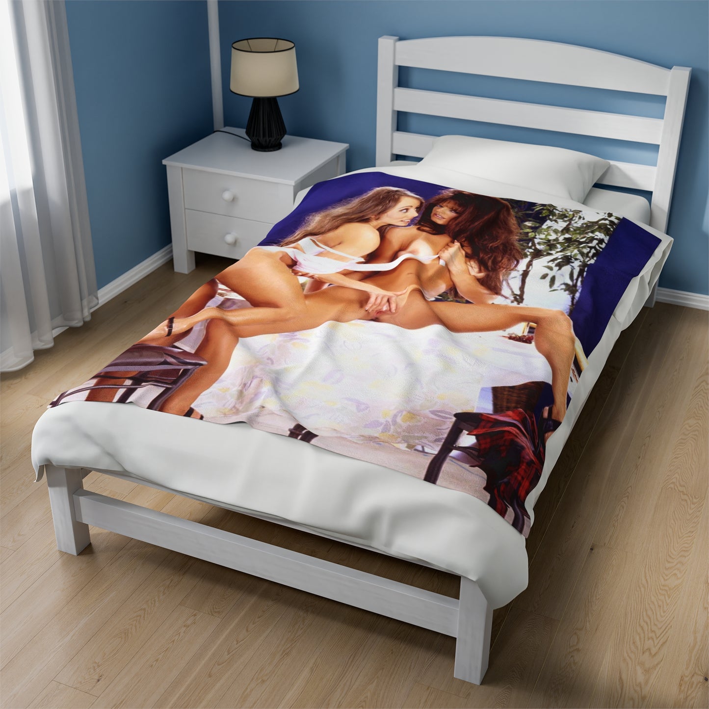 Velveteen Plush Blanket Racquel Darrian Nude