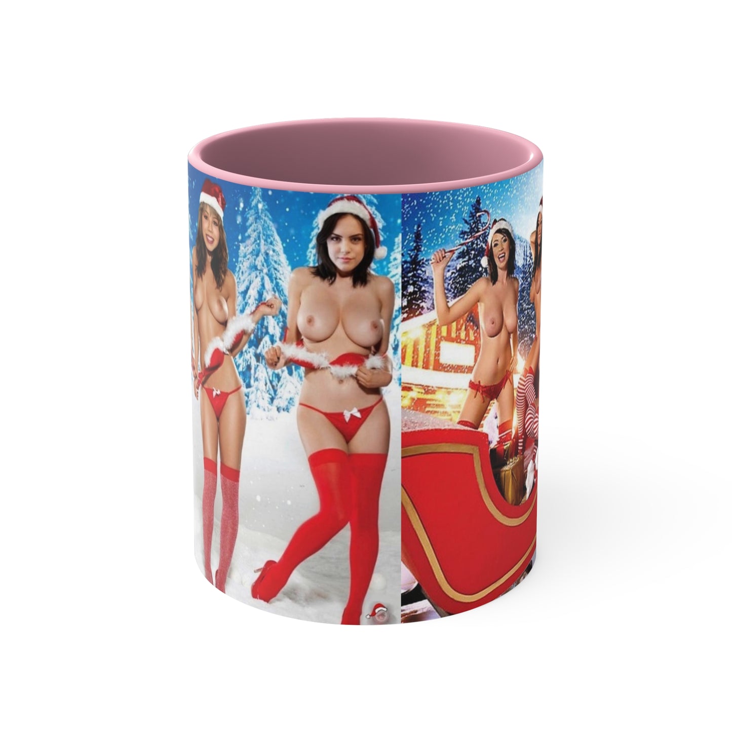 Accent Coffee Mug, 11oz Nude Christmas Pornstars