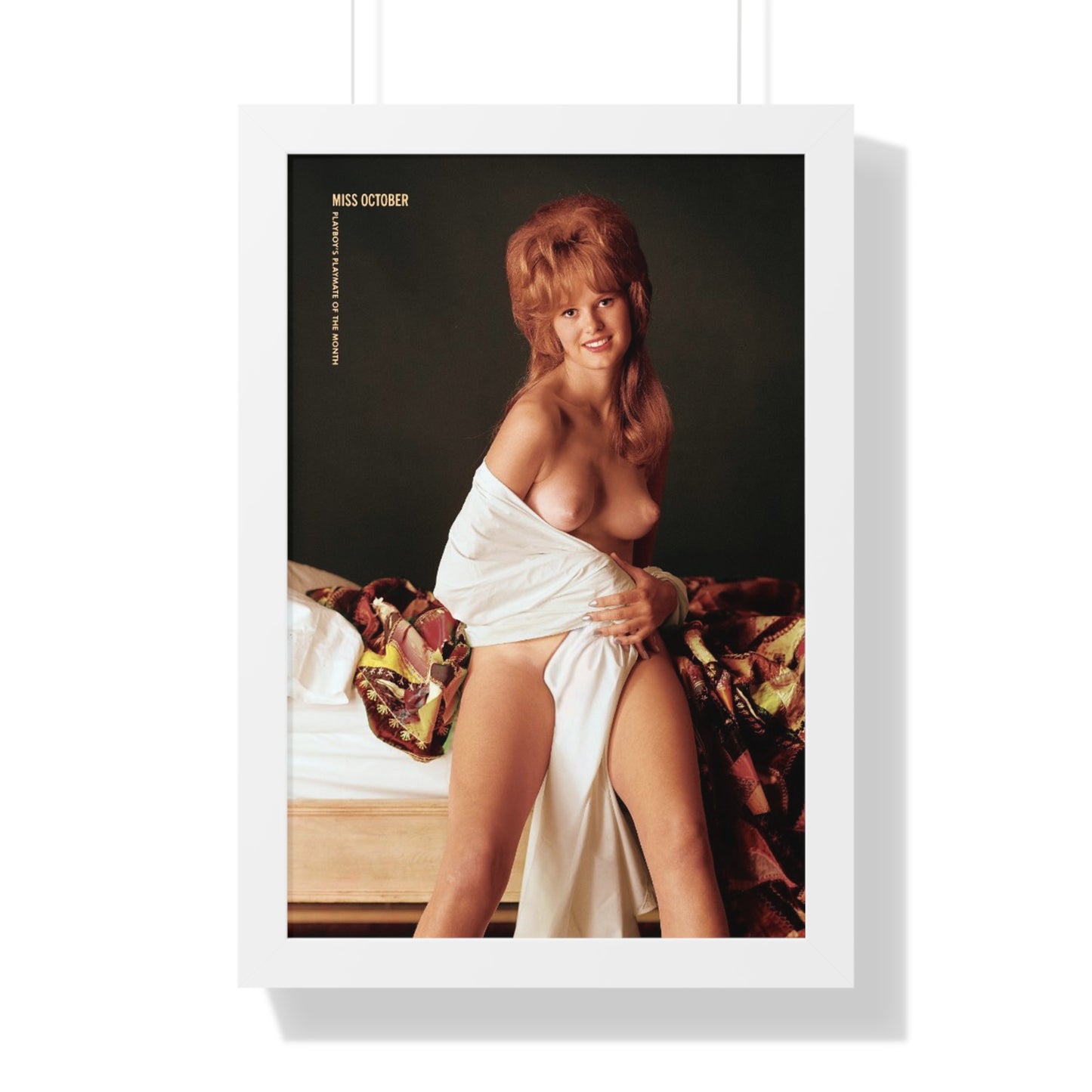 Framed Vertical Poster Playboy Playmate October 1963 Christine Williams