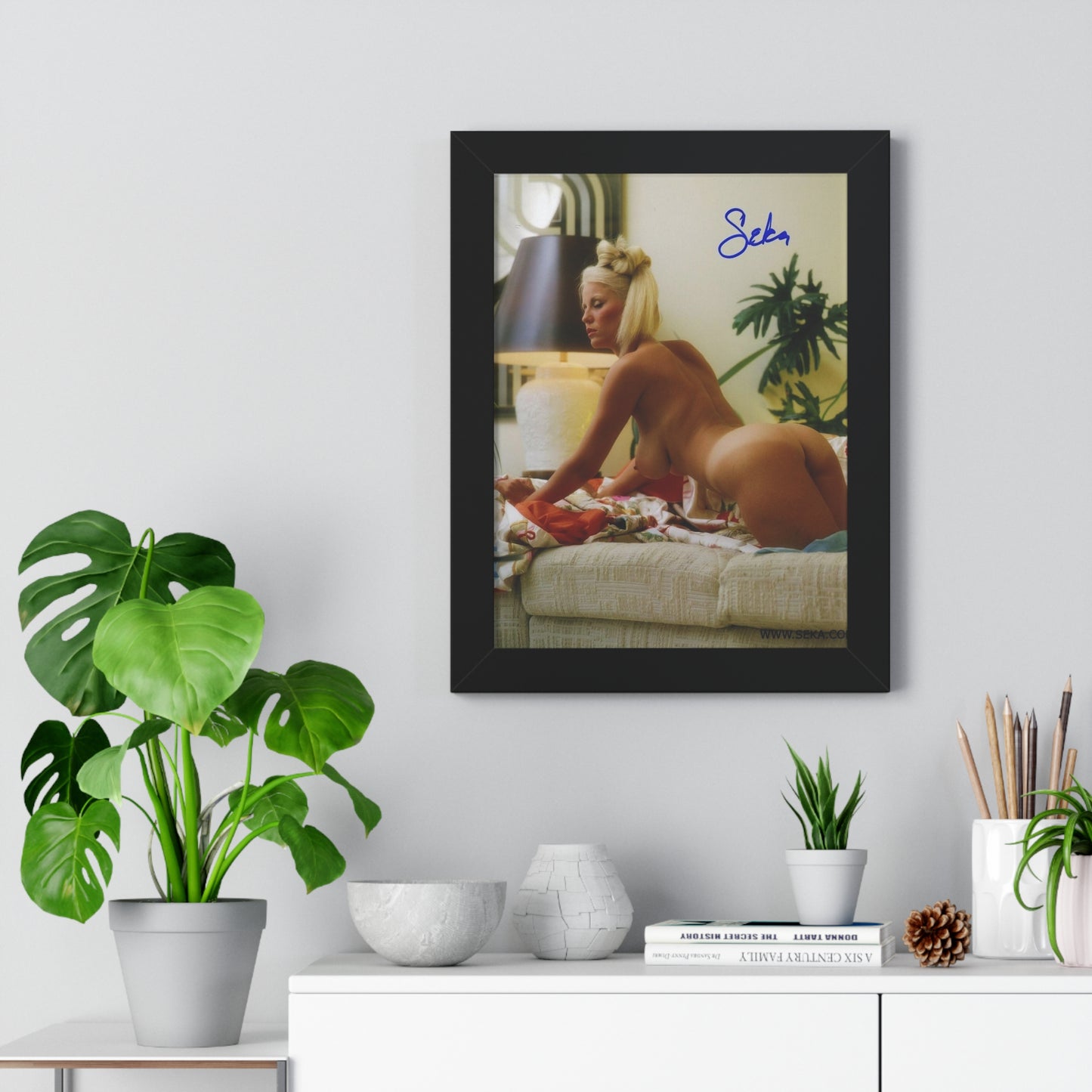 Framed Vertical Poster Porn Star Seka Nude