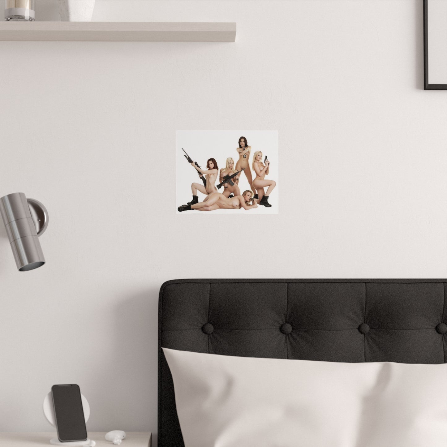 Satin Posters (210gsm) Naked Chicks with Guns