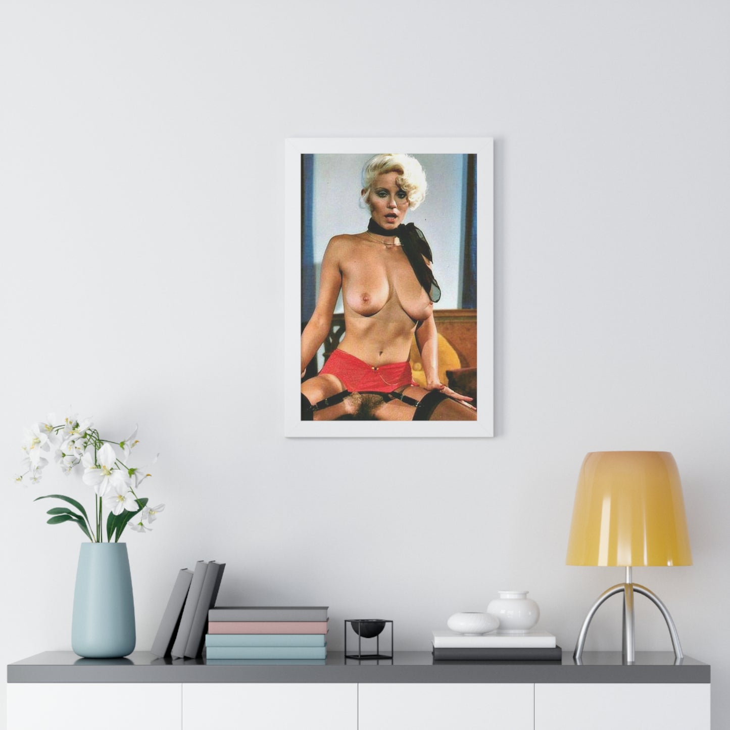 Framed Vertical Poster Porn Star Seka Nude