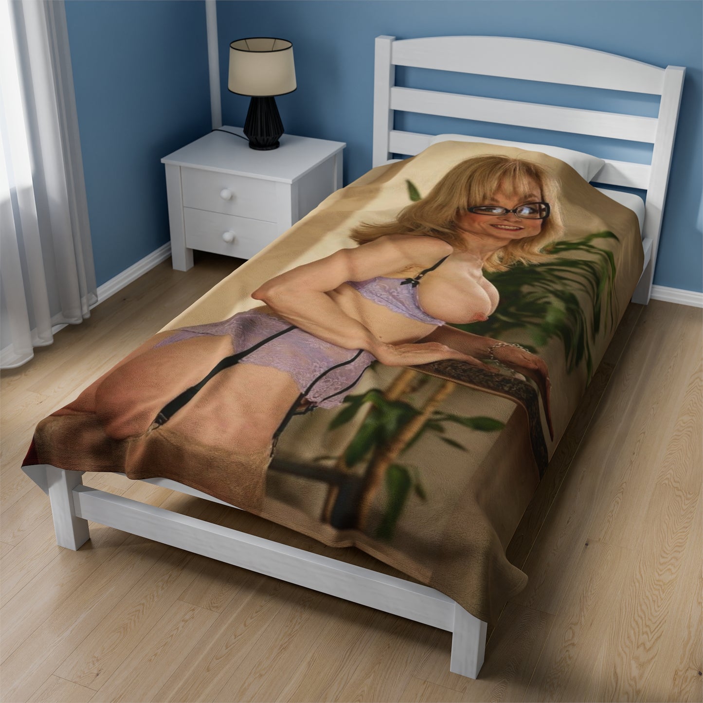 Velveteen Plush Blanket Porn Star Nina Hartley Nude