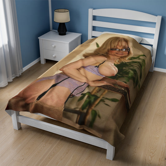 Velveteen Plush Blanket Porn Star Nina Hartley Nude