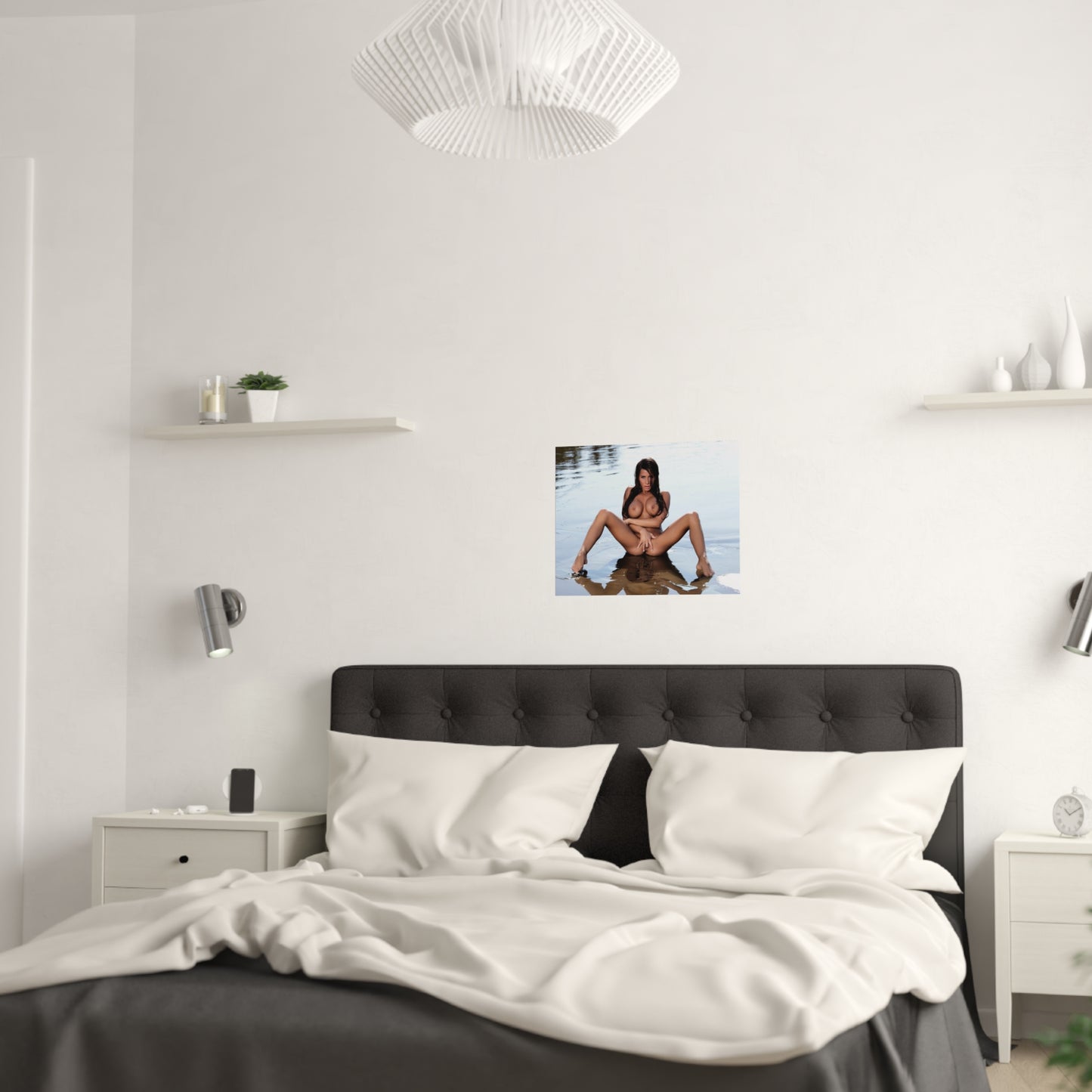 Satin Posters (210gsm) Madison Ivy Nude at the Beach