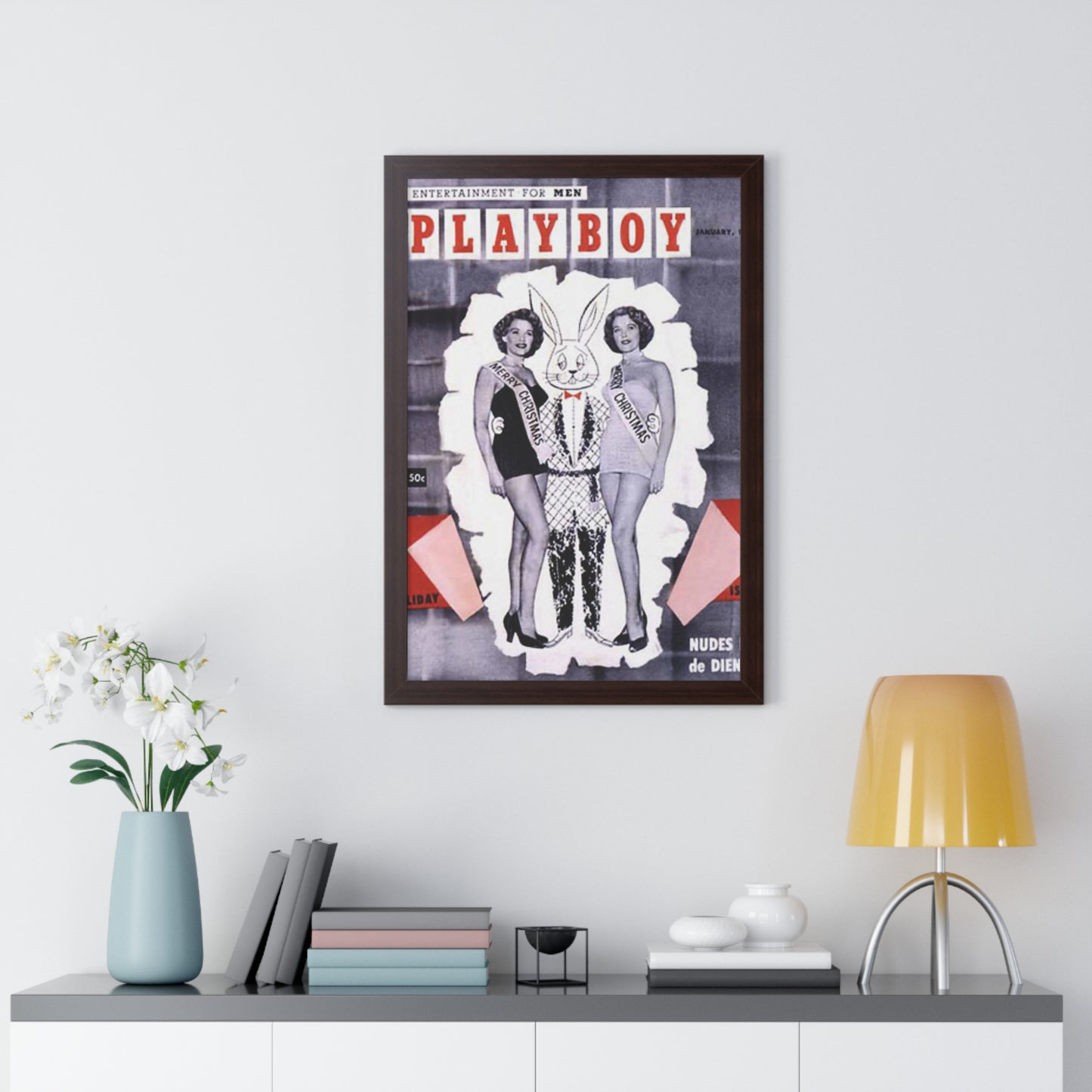 Framed Vertical Poster Playboy Cover January 1954