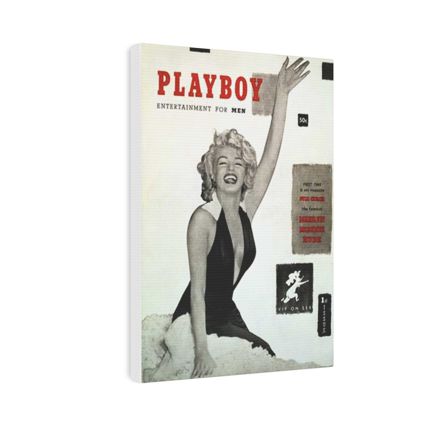 Canvas Photo Tile Playboy Cover December 1953 Marilyn Monroe