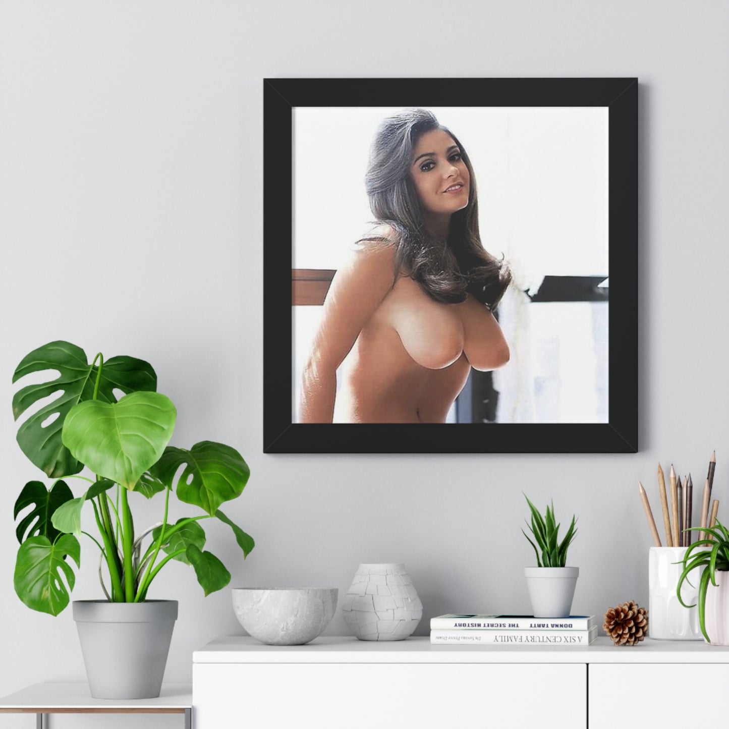 Framed Vertical Poster Playboy Playmate Cynthia Myers Nude