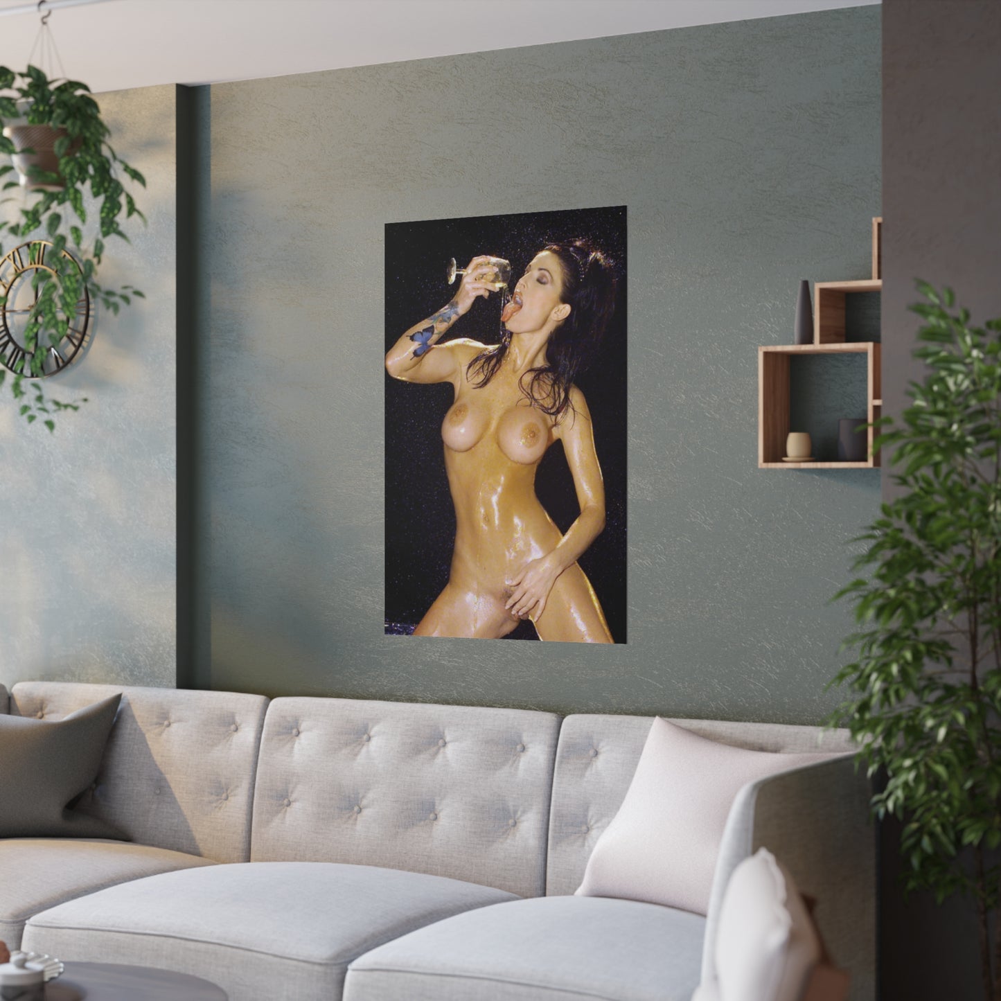 Satin Posters (210gsm) Retro Adult Star Janine Lindenmulder Nude